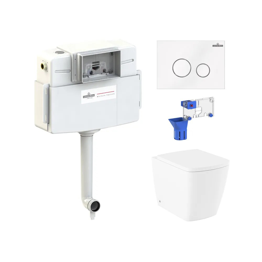 Изображение товара Комплект инсталляции Lavinia Boho Aveo 87060263 с клавишей смыва белый германский дизайн