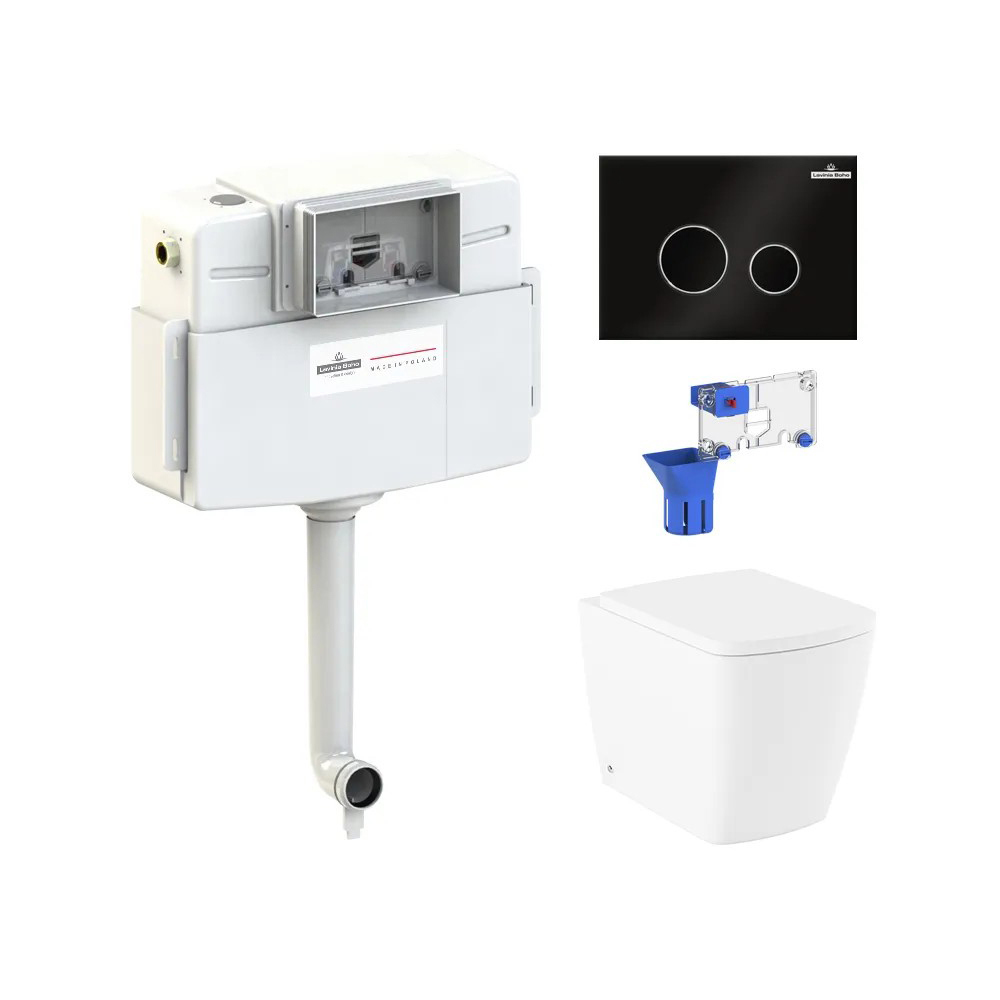 Изображение товара Комплект инсталляция Lavinia Boho Aveo 87060264 черный безободковая чаша и сиденье