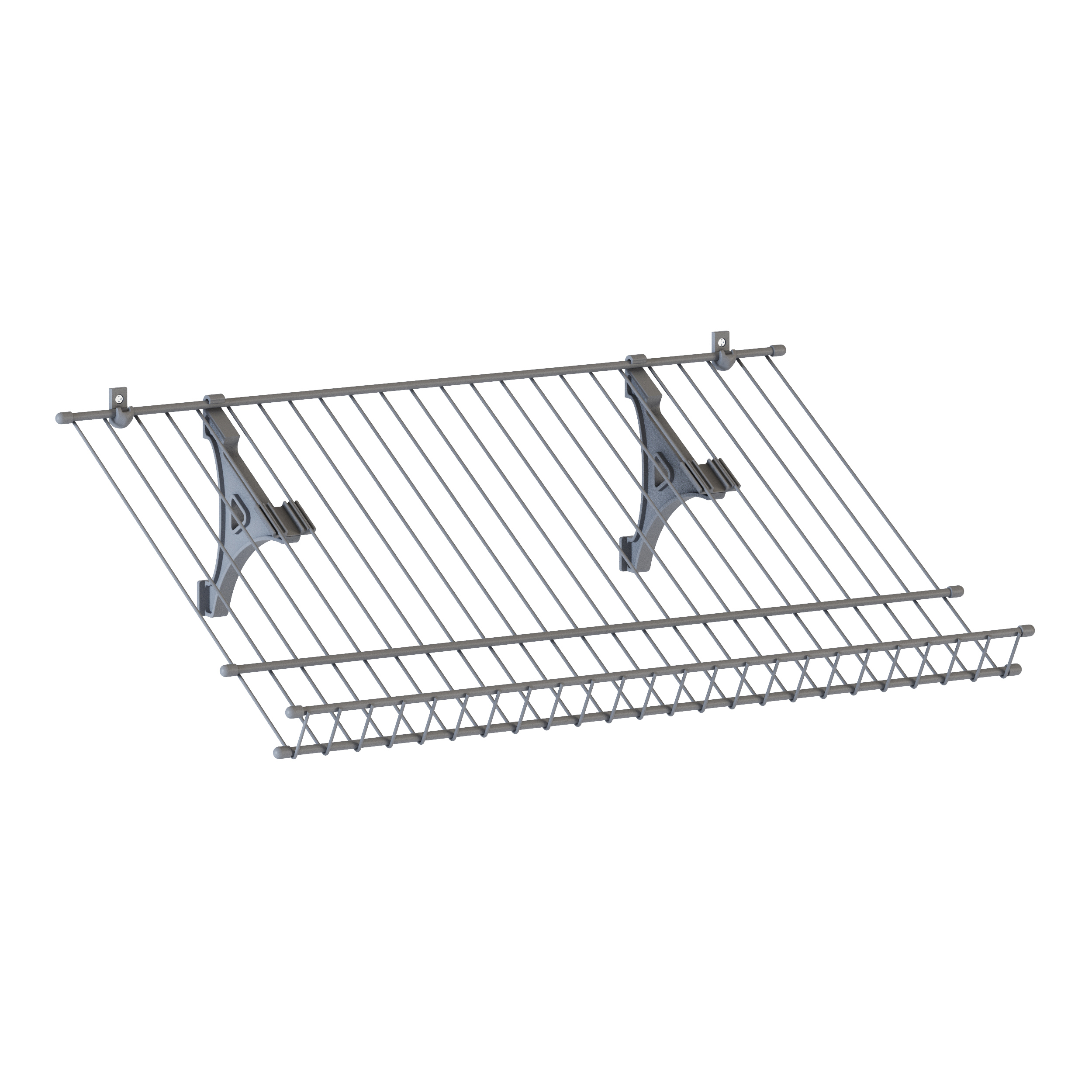 Изображение товара Полка для обуви Найди 60x4x35 см 1 полка сталь цвет черный матовый