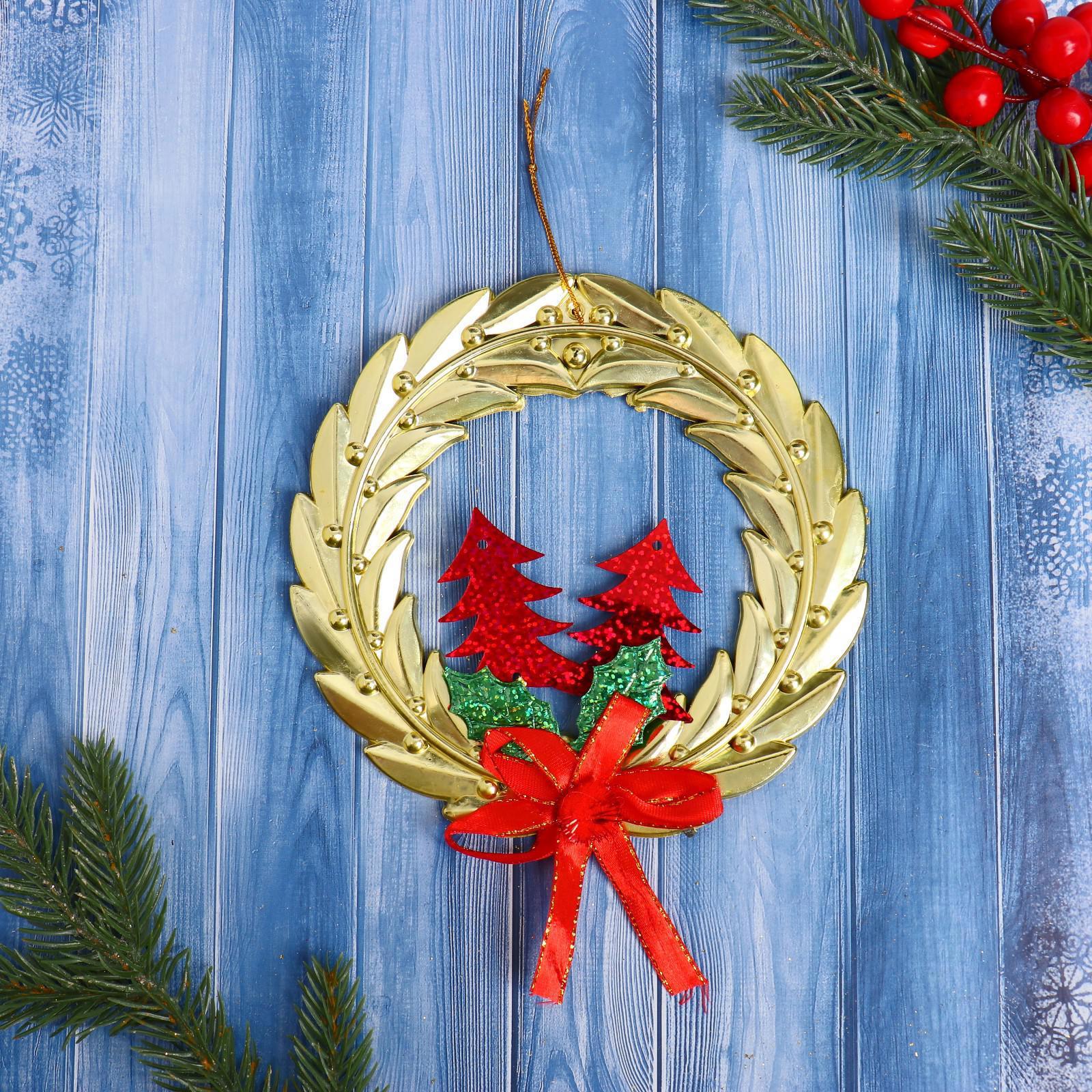 Изображение товара Рождественский венок Зимнее волшебство 6947610 ø 15 см с декором