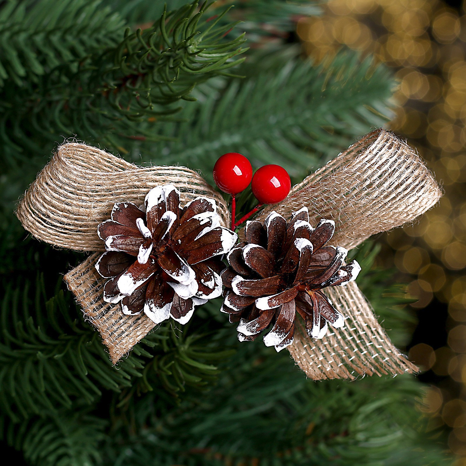 Изображение товара Декоративная новогодняя ветка из дерева Лесная Мастерская 9334717 для интерьера и фотосессий