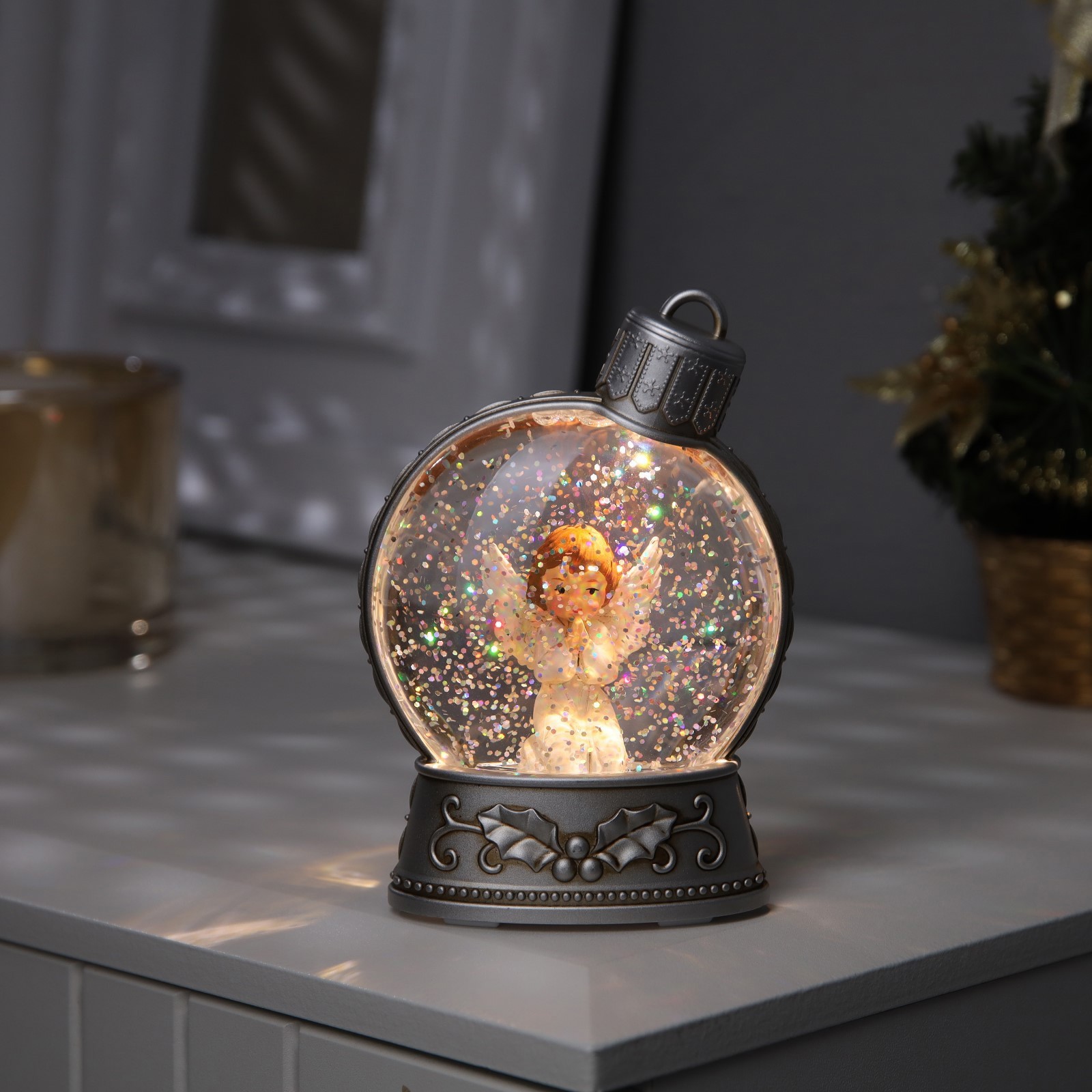 Изображение товара Светящаяся электрическая фигура Ангел Luazon Lighting 4 см разноцветный для дома и улицы