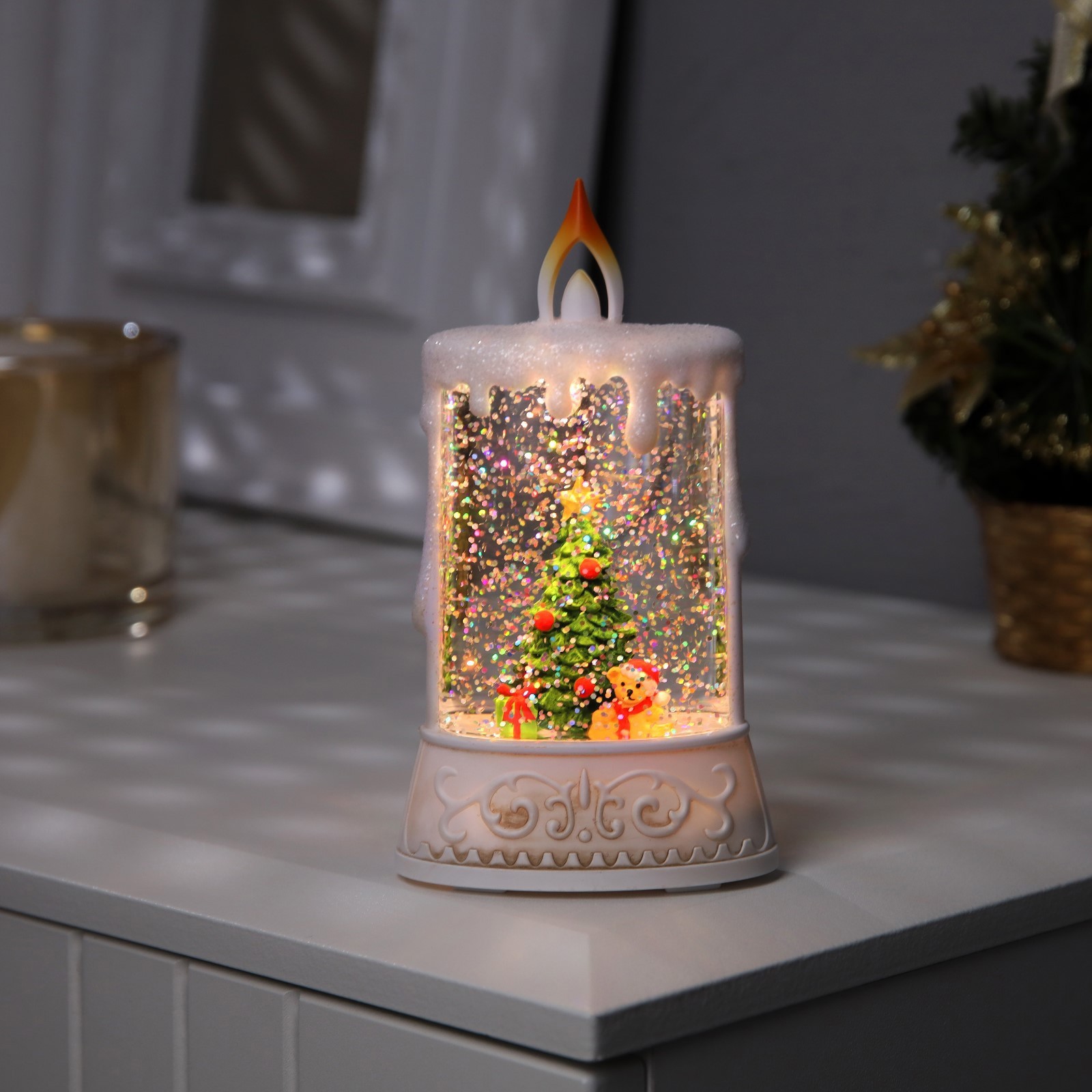 Изображение товара Светящаяся электрическая фигура Ёлка LUAZON LIGHTING разноцветная 4.2 см