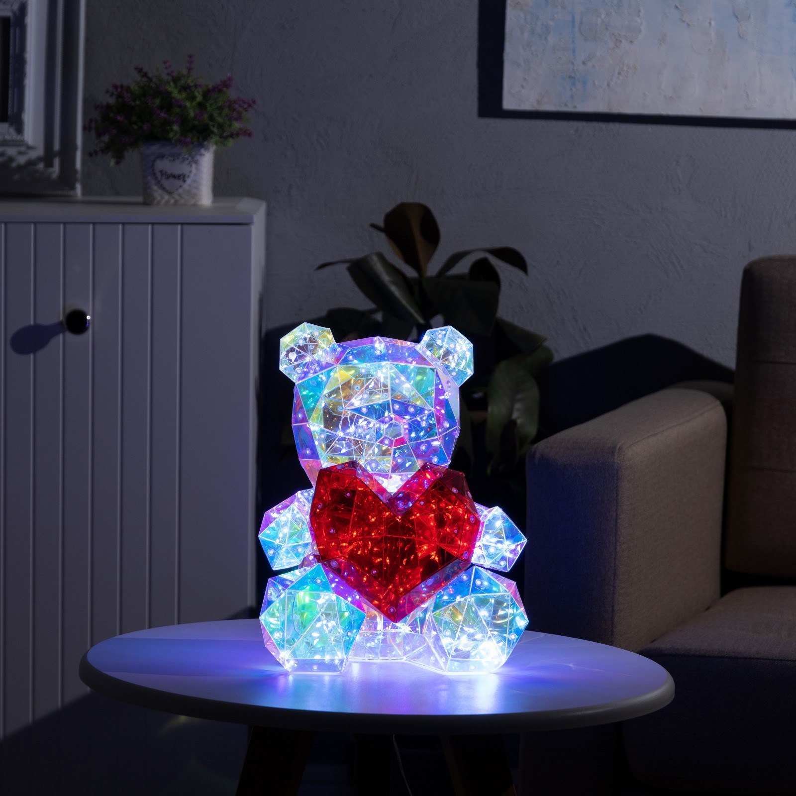 Изображение товара Светящаяся электрическая фигура Мишка Luazon Lighting высота 20 см