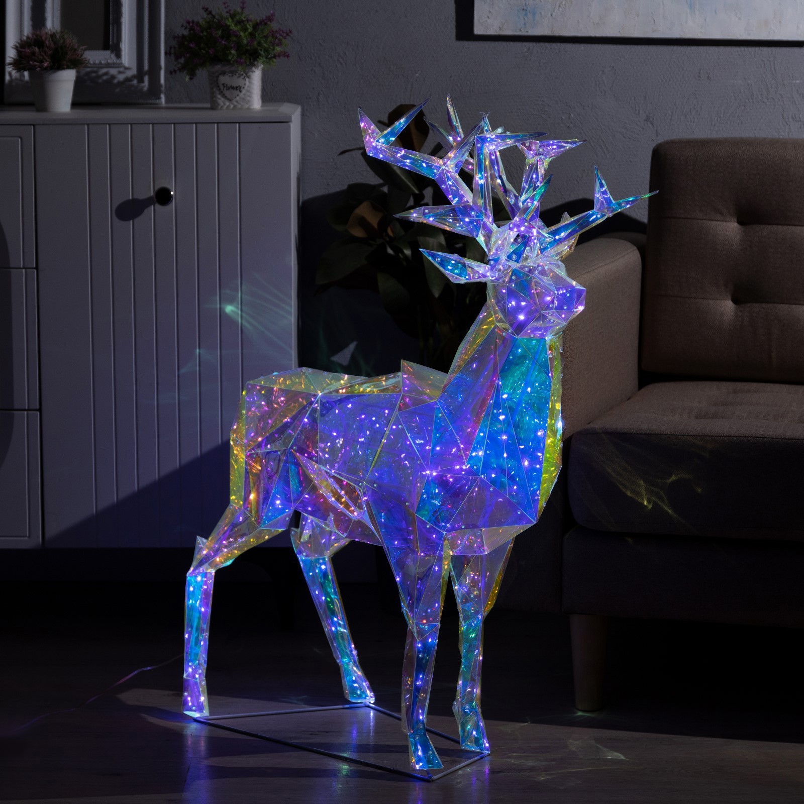 Изображение товара Светящаяся электрическая фигура 9646398 Заяц для дома Luazon lighting h 25 см разноцветный