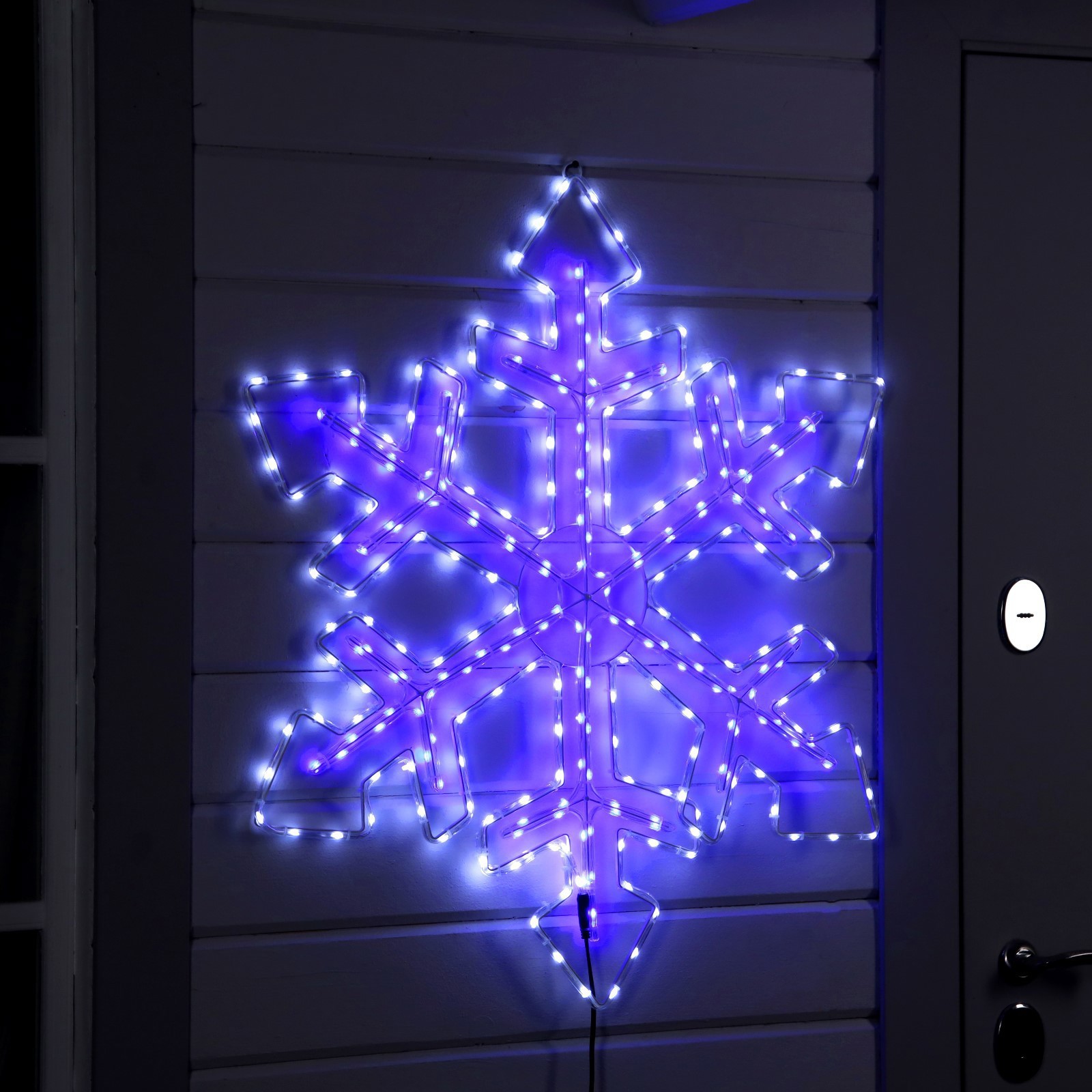 Изображение товара Светящаяся электрическая фигура 9591231 Снежинка для дома Luazon lighting h 220 см разноцветный
