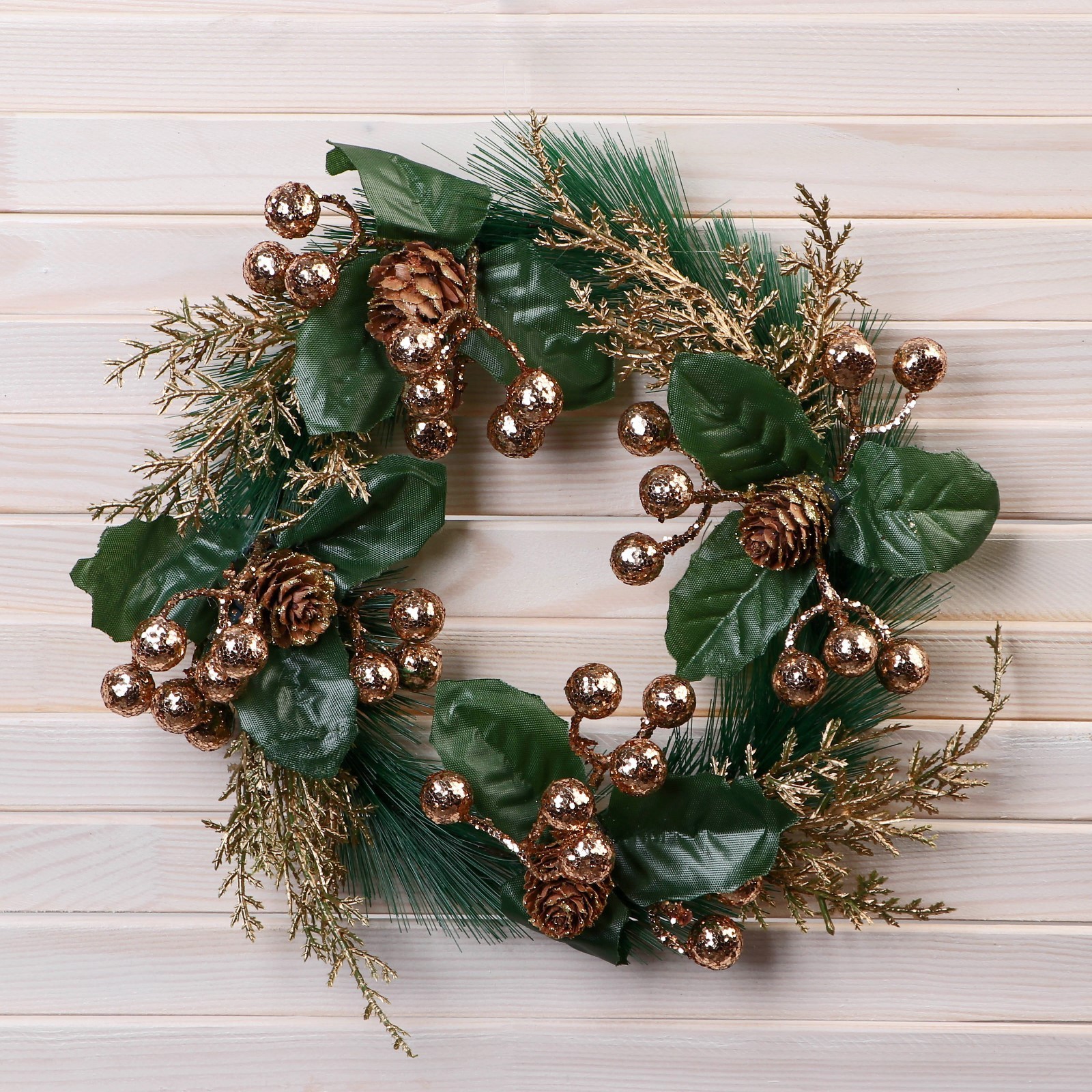 Изображение товара Рождественский венок Зимнее волшебство ø 19 см с декором для новогоднего декора