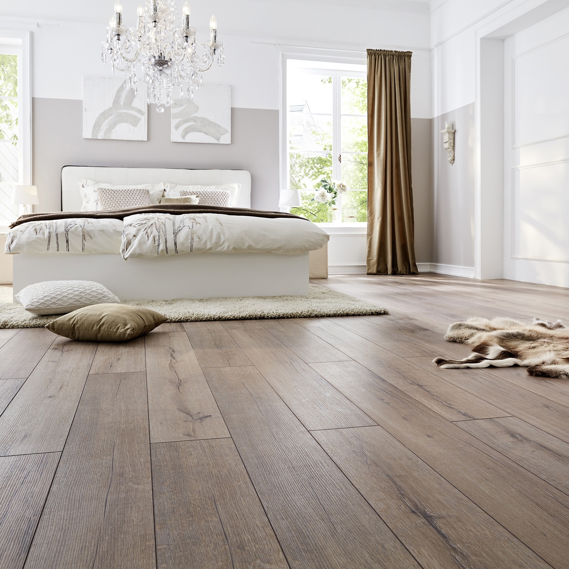 Изображение товара Ламинат Kronostar Salzburg Дуб Рип 33 класс 10 мм с фаской 1.86 м²