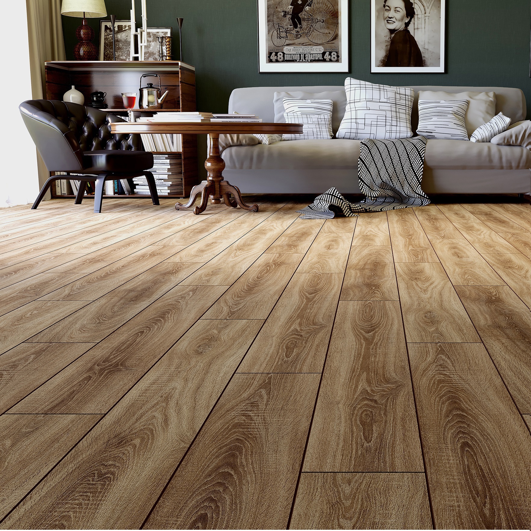 Изображение товара Ламинат Kronostar Salzburg Дуб Барбикан 33 класс толщина 10 мм с фаской 1.86 м²