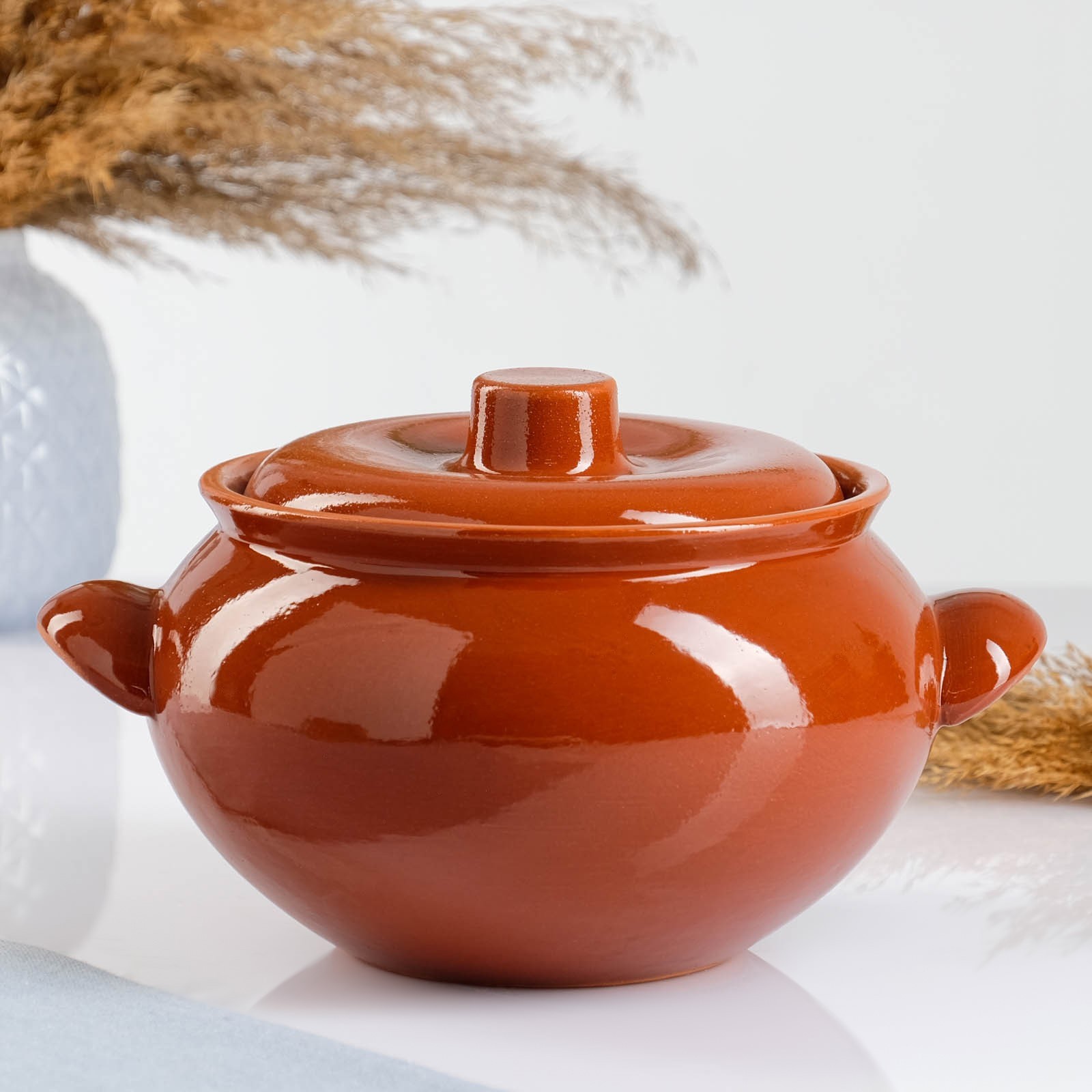 Изображение товара Жаровня Кунгурская керамика 1168810 25 см с крышкой керамика цвет коричневый Изображение товара Жаровня Кунгурская керамика 1168810 25 см с крышкой керамика цвет коричневый
