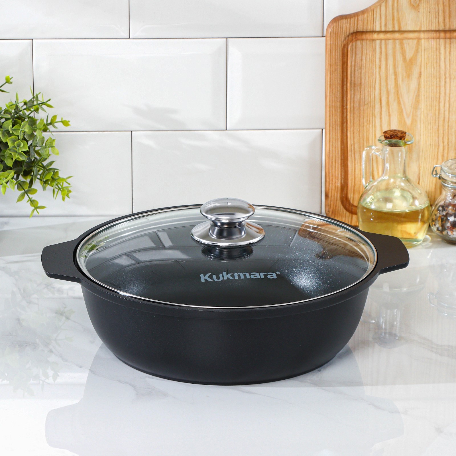 Изображение товара Жаровня Kukmara Традиция 3 л 26 см из литого алюминия с антипригарным покрытием