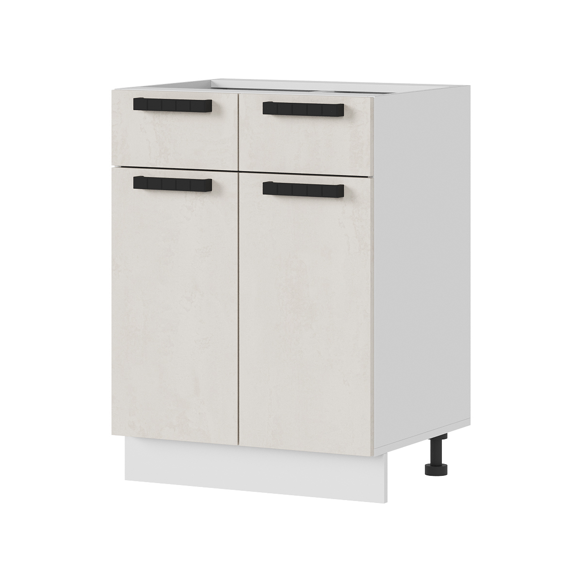 Изображение товара Напольный шкаф с ящиком Стендмебель Пасаденна 60x84x47.4 см ЛДСП цвет белый/шелковый камень