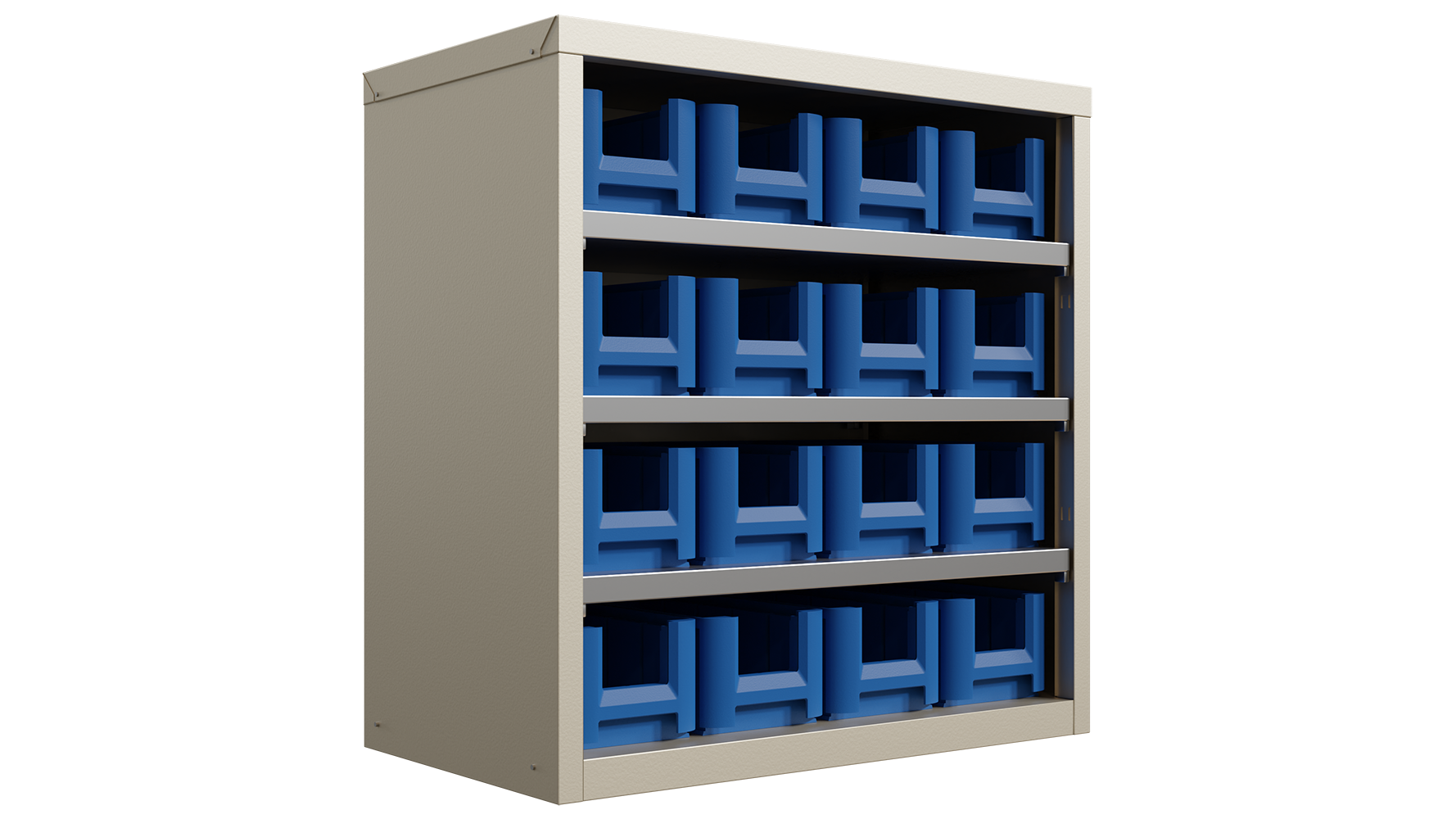 Изображение товара Система хранения с пластиковыми ящиками HONEYCOMB 55x31x58 см металлическая серая