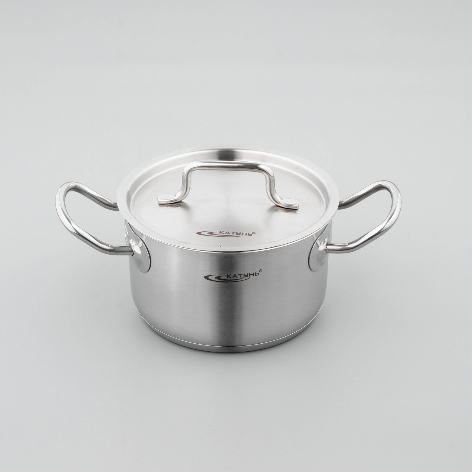 Изображение товара Кастрюля 2 л с крышкой Катунь Общепит нержавеющая сталь цвет хромированный