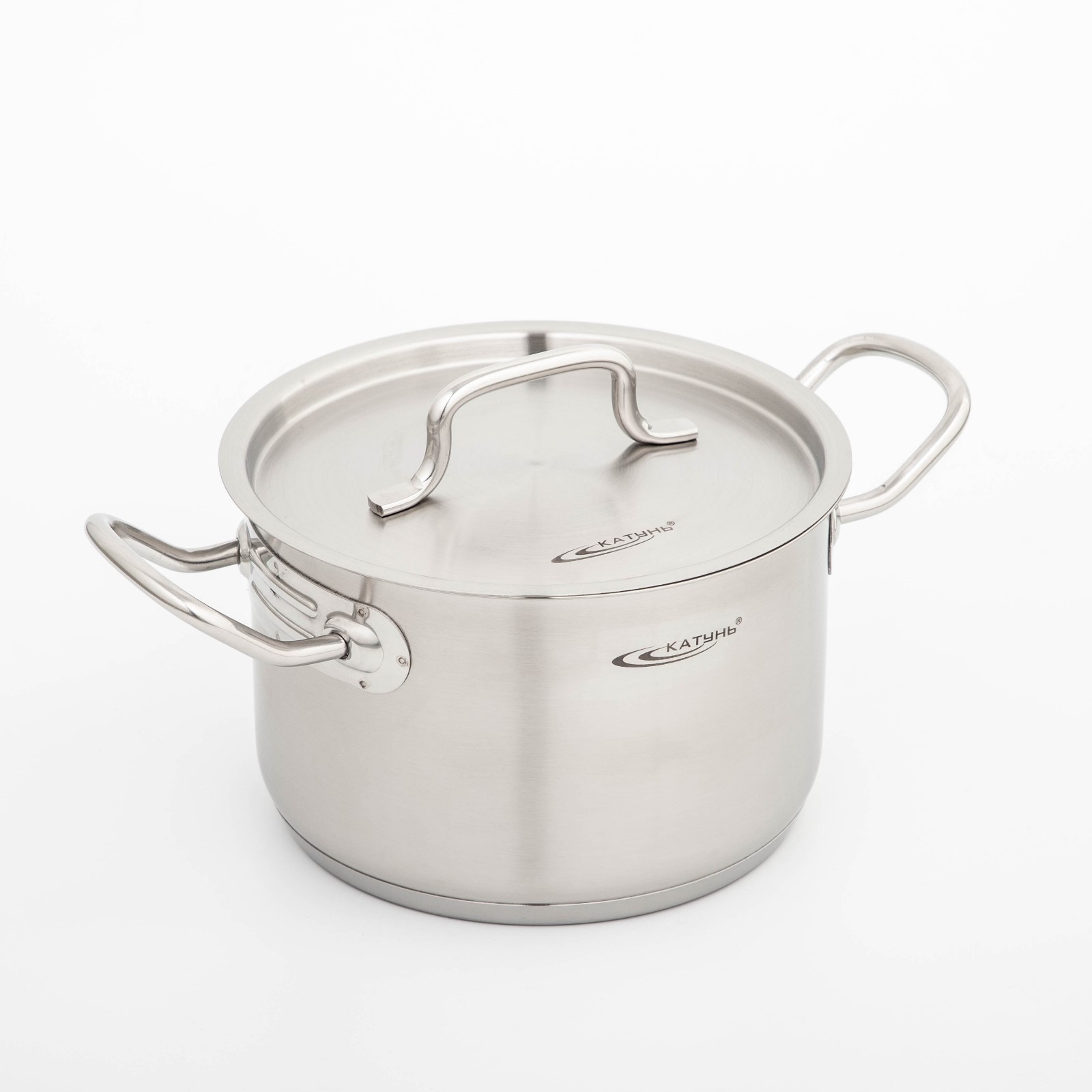 Изображение товара Кастрюля 3 л с крышкой Катунь из нержавеющей стали хромированная