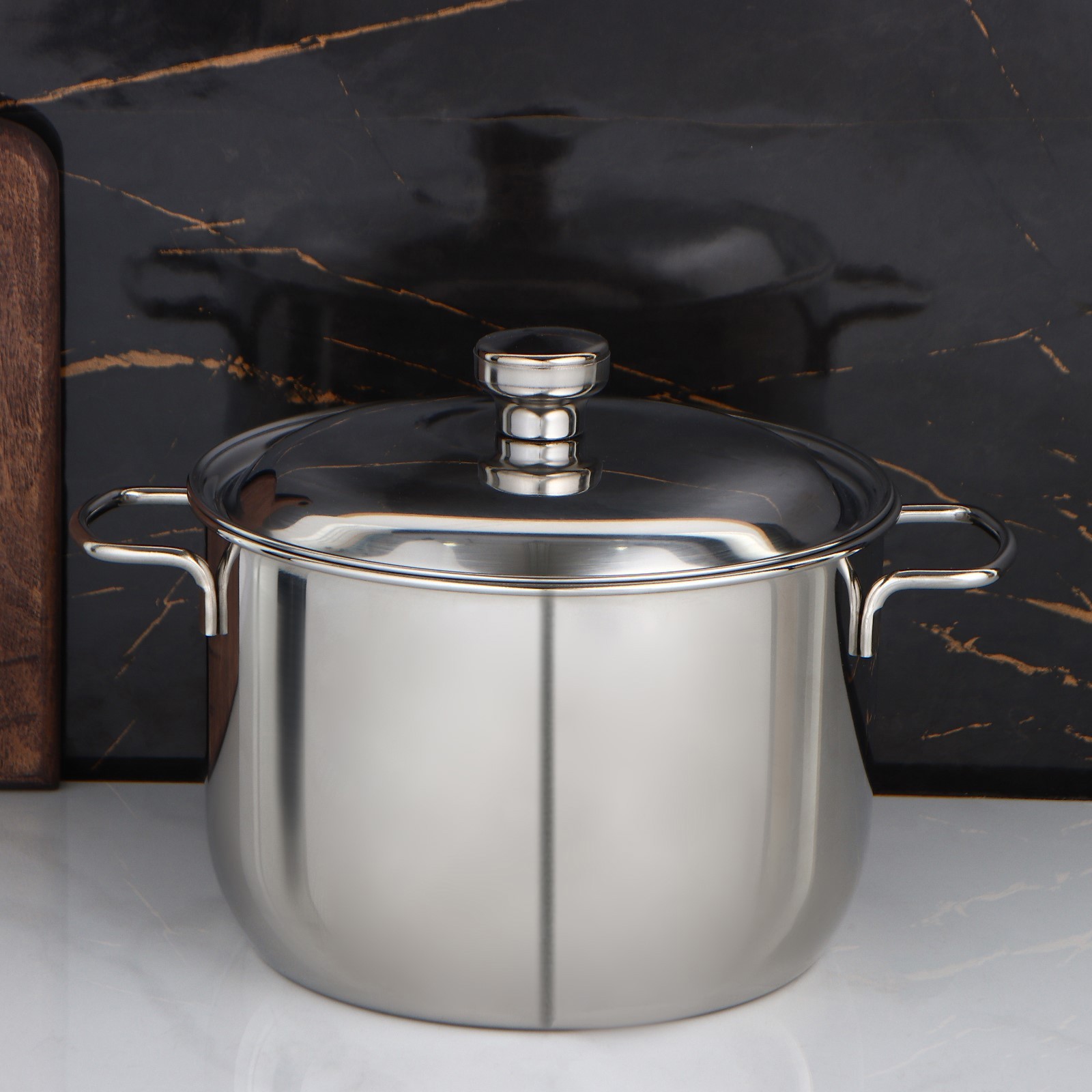 Изображение товара Кастрюля 4 л с крышкой Amet Классика нержавеющая сталь цвет хромированный