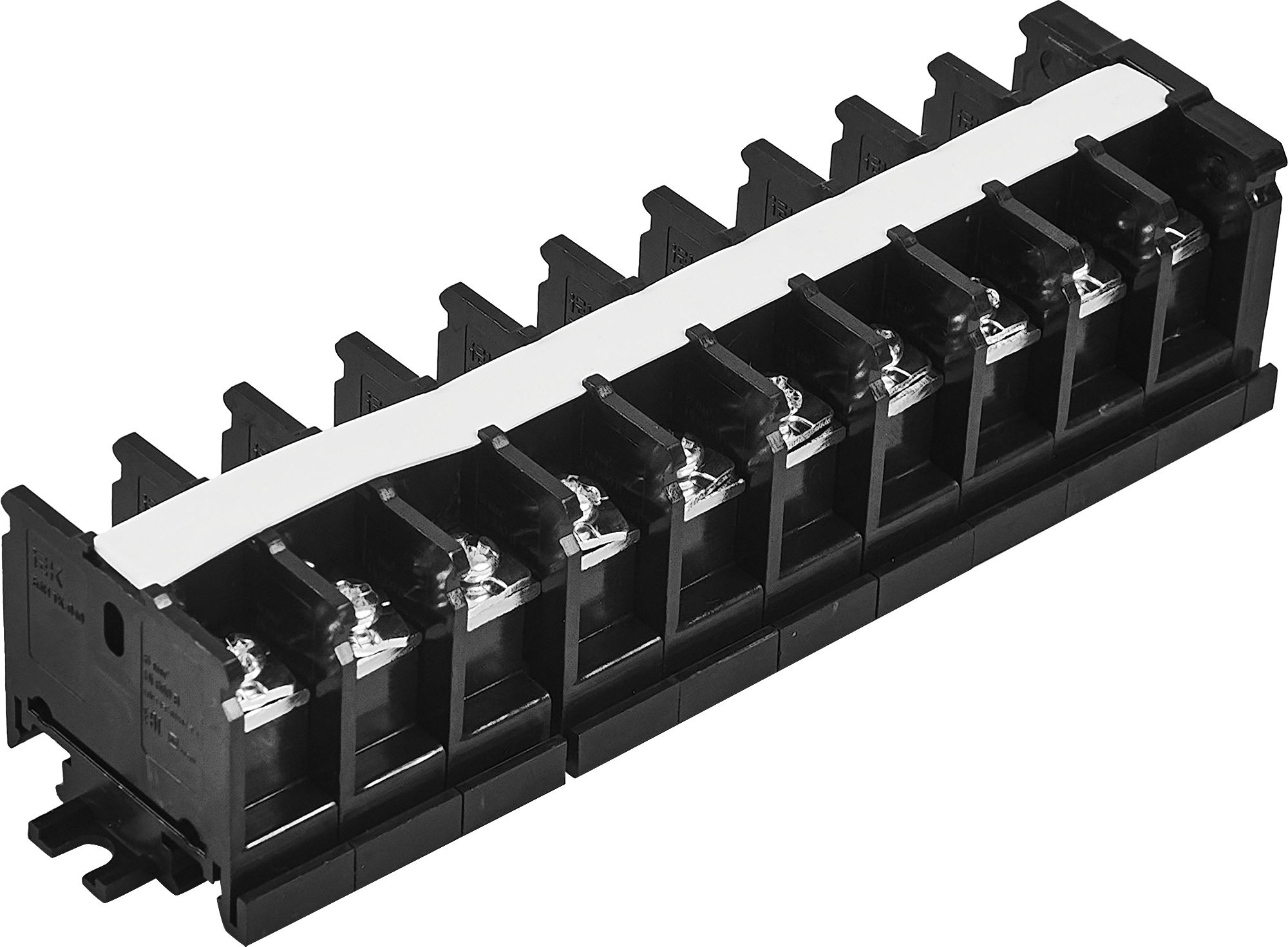 Изображение товара Зажим винтовой IEK TK-040 6 мм 10 пар черный для DIN-рейки