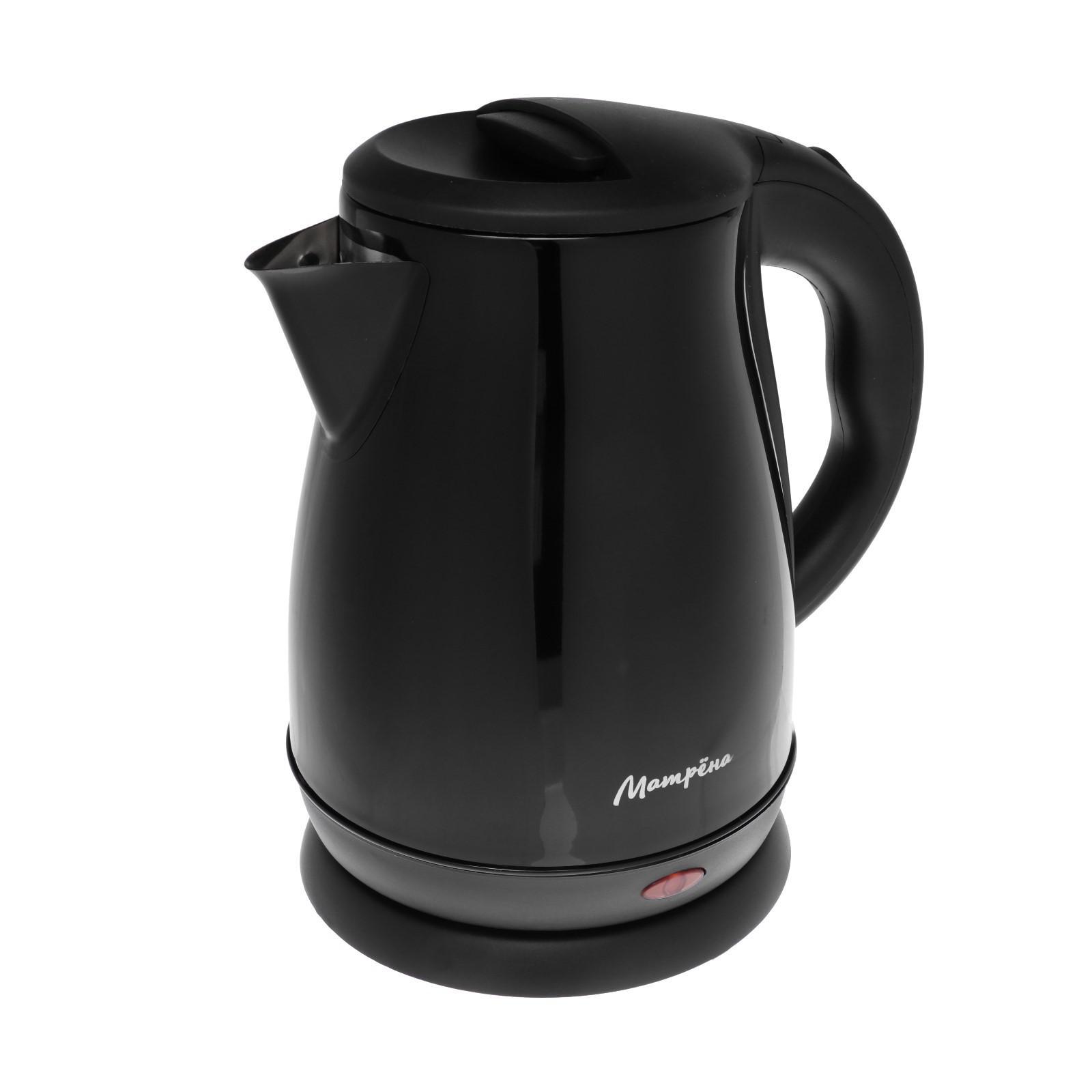 Изображение товара Электрический чайник Матрёна 6487568 1.8 л металл черный