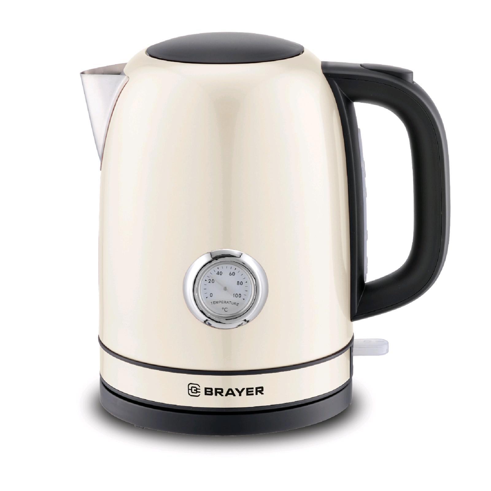 Изображение товара Электрический чайник BRAYER 1.7 л бежевый с автоотключением