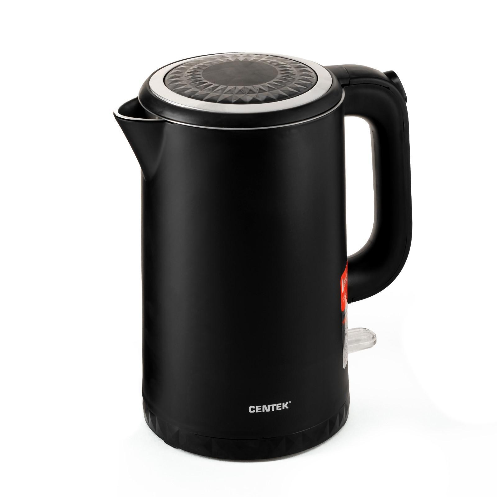 Изображение товара Электрический чайник CENTEK 4774926 1.7 л металл черный автомат с системой фильтрации