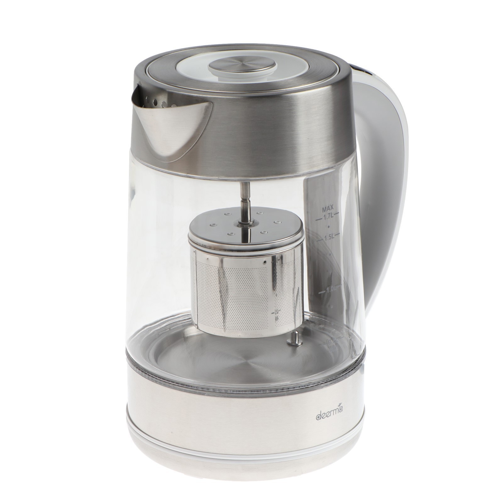 Изображение товара Электрический чайник Deerma 9535344 1.7 л металл цвет серебристый