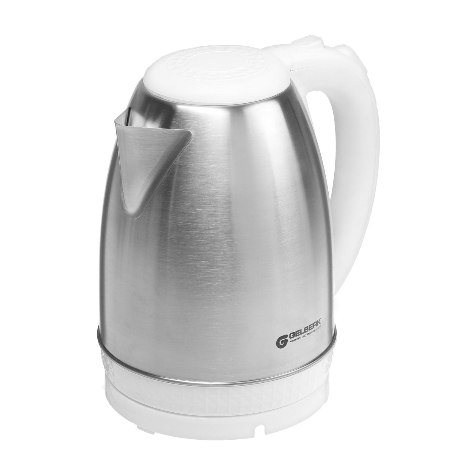Изображение товара Электрический чайник Gelberk 5531727 1.8 л металл цвет серебристый