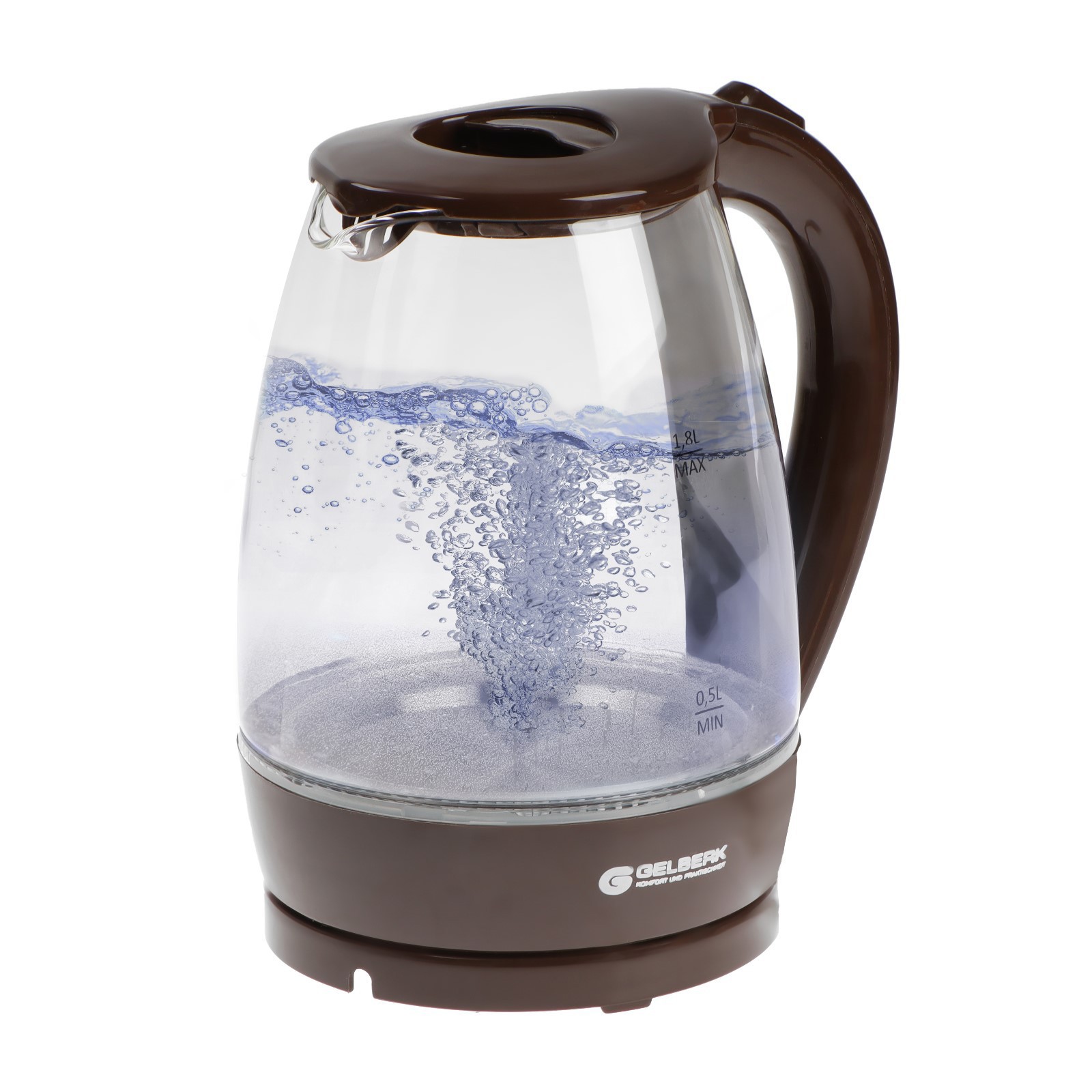 Изображение товара Электрический чайник Gelberk 9578715 1.8 л металл цвет коричневый