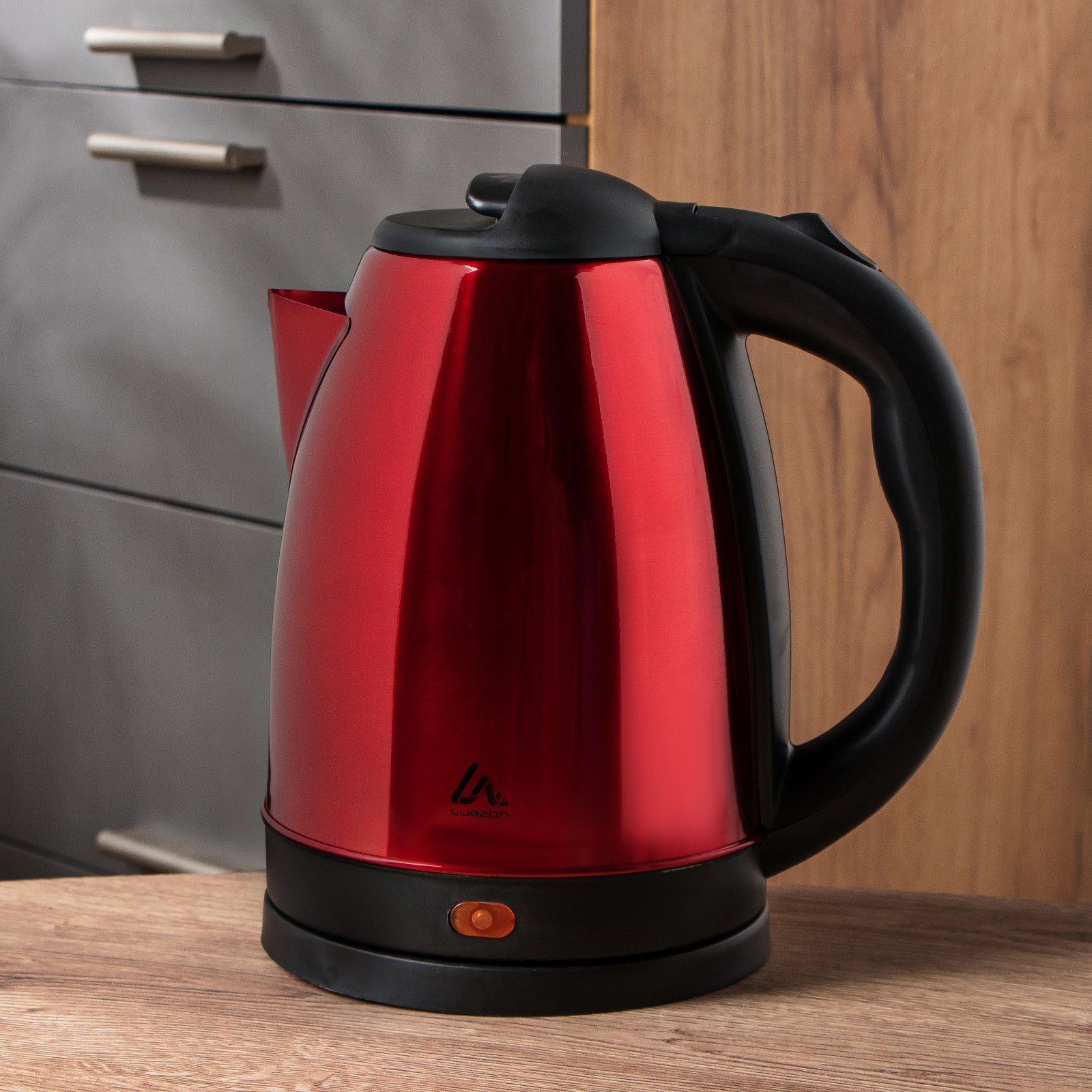Изображение товара Электрический чайник Luazon home 5035552 1.8 л красный нержавейка