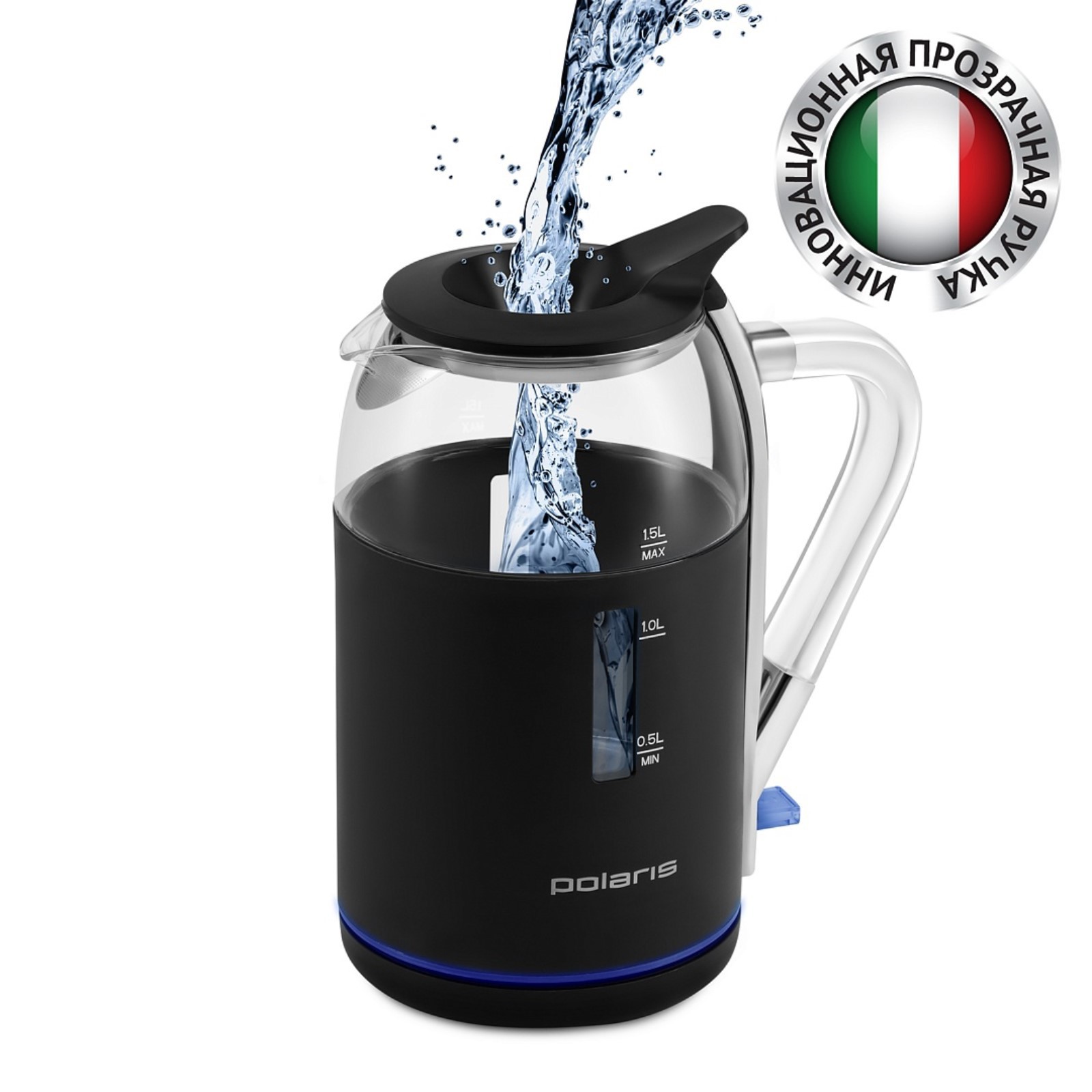 Изображение товара Электрический чайник Polaris PWK 1563CGL 1.5 л черный