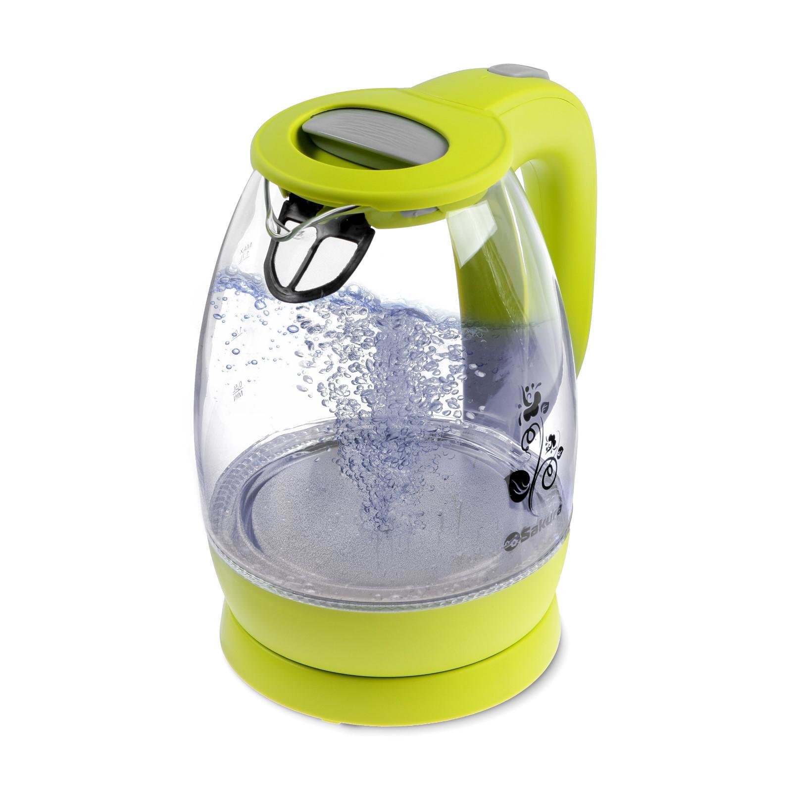 Изображение товара Электрический чайник Sakura 5136408 1.7 л металл зеленый быстрое кипячение