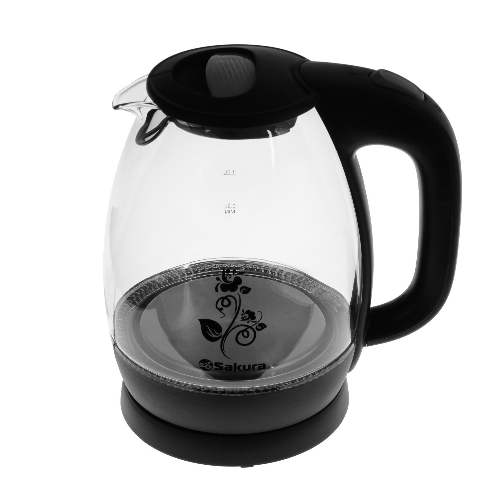 Изображение товара Электрический чайник Sakura 9438299 1.7 л черный стекло и металл