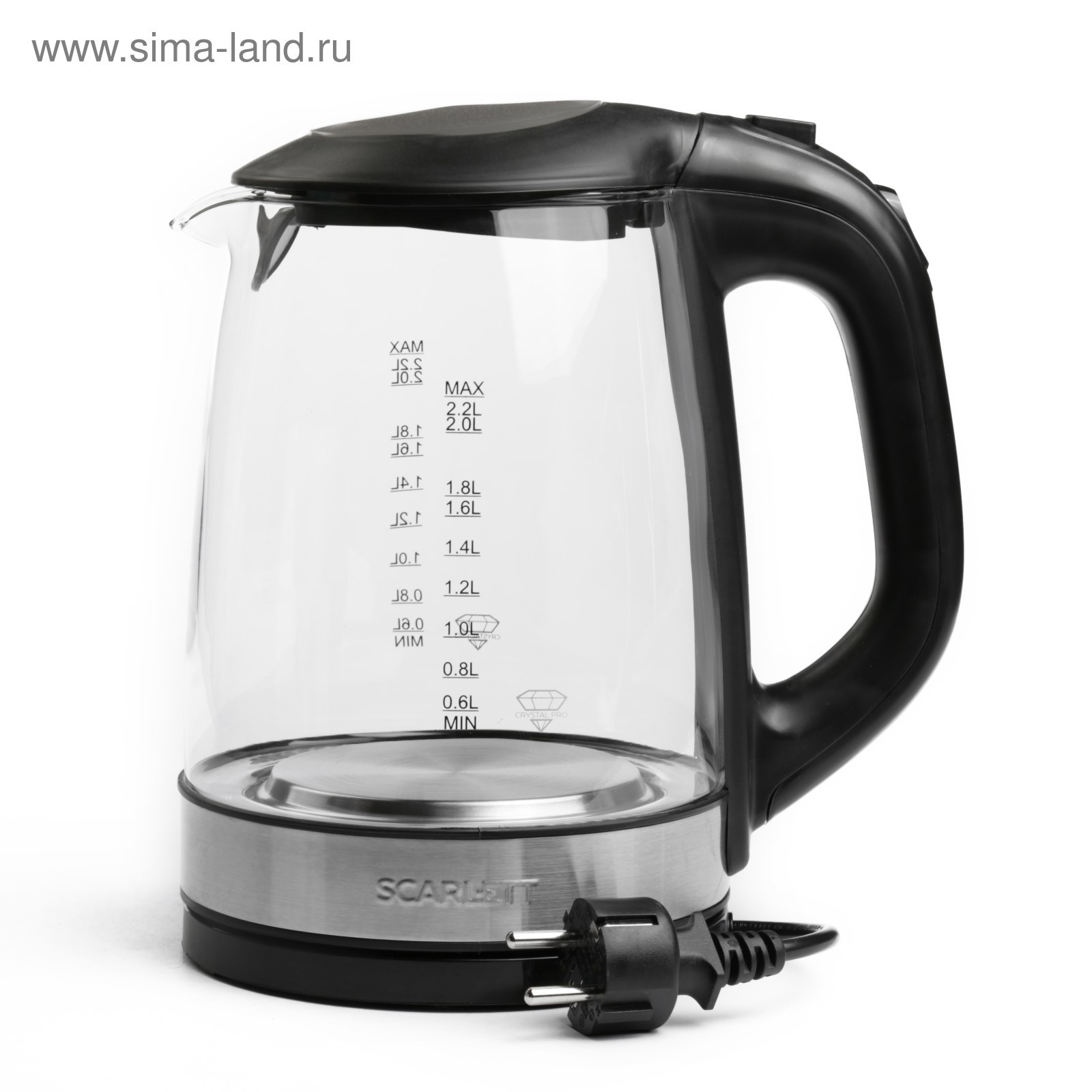 Изображение товара Электрический чайник Scarlett 3267240 2.2 л металл цвет черный