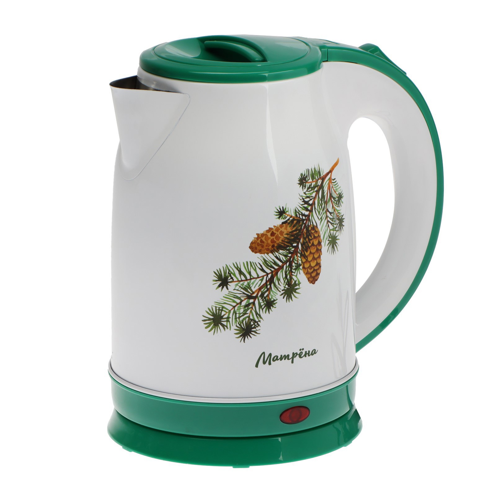 Изображение товара Электрический чайник Матрёна 9412401 1.8 л металл белый с системой фильтрации