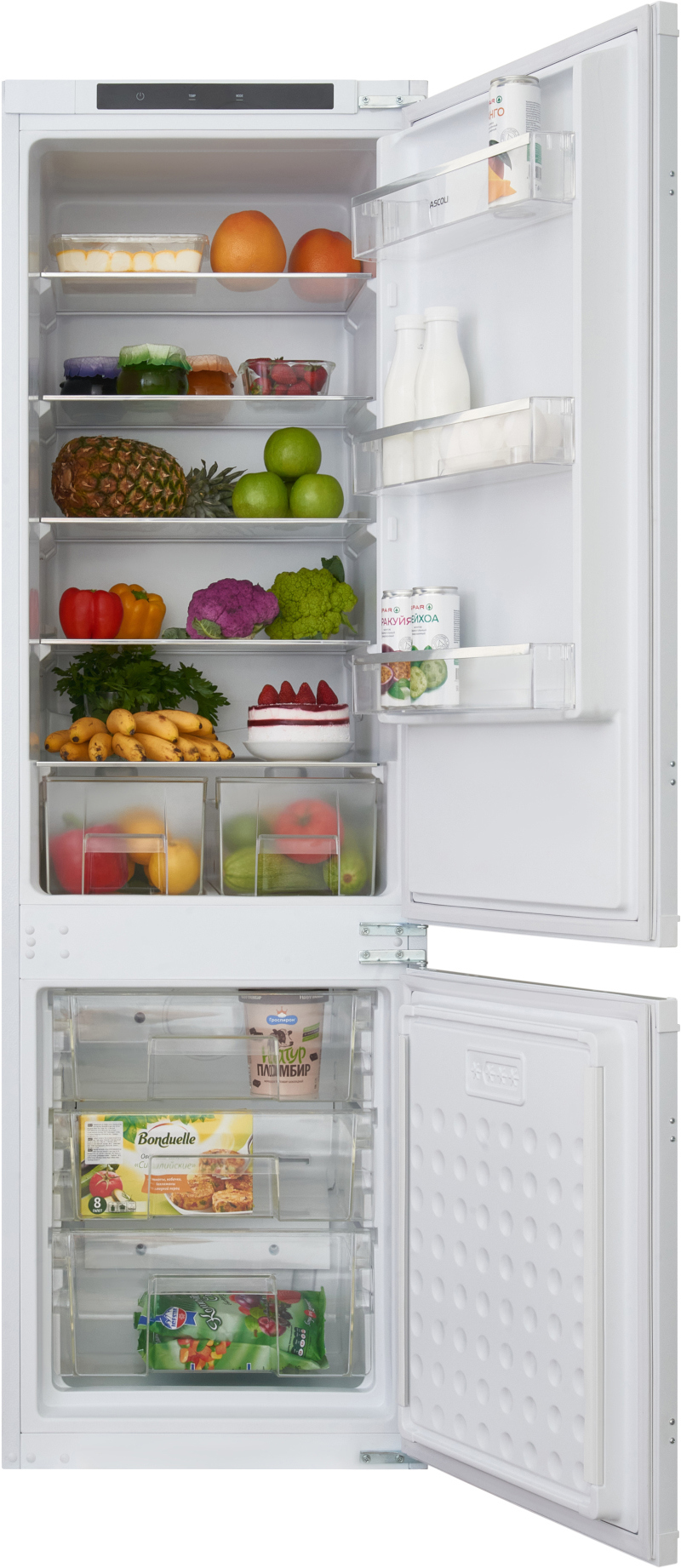 Изображение товара Встраиваемый холодильник Ascoli ADRF241WEBI 241л с NoFrost белый