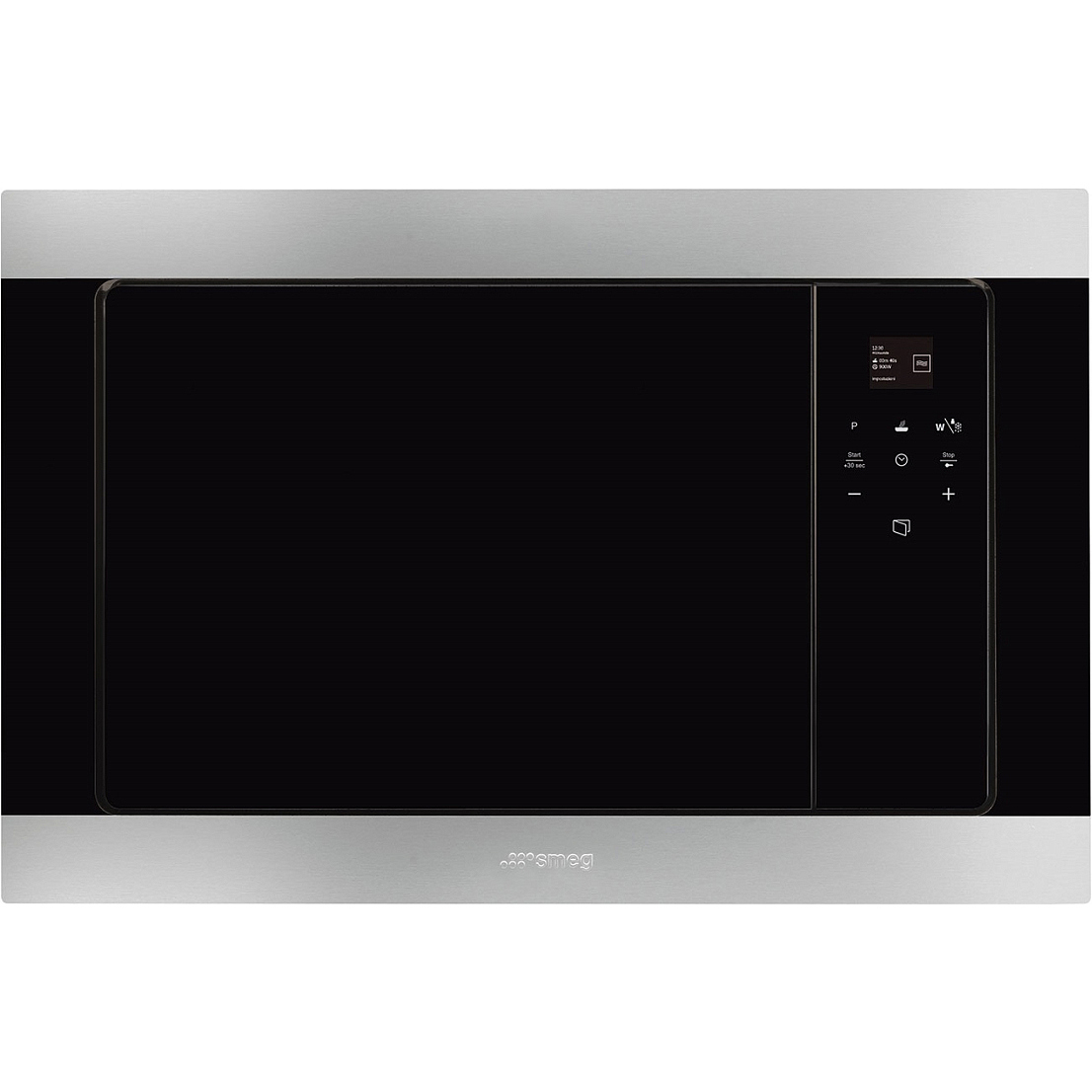Изображение товара Встраиваемая микроволновая печь Smeg FMI320X2 20 л 59.5x39x34 см цвет черный, серебристый