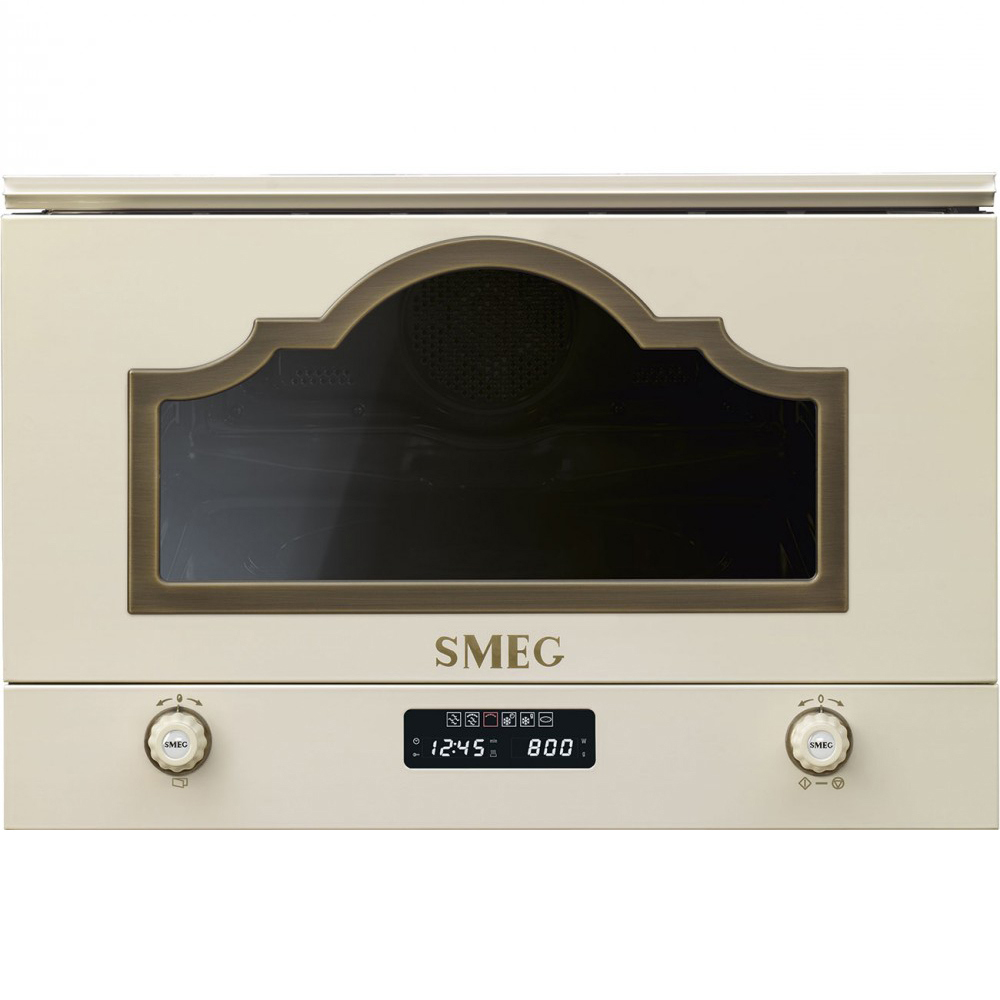 Изображение товара Встраиваемая микроволновая печь Smeg MP722PO 22л кремовая стильно