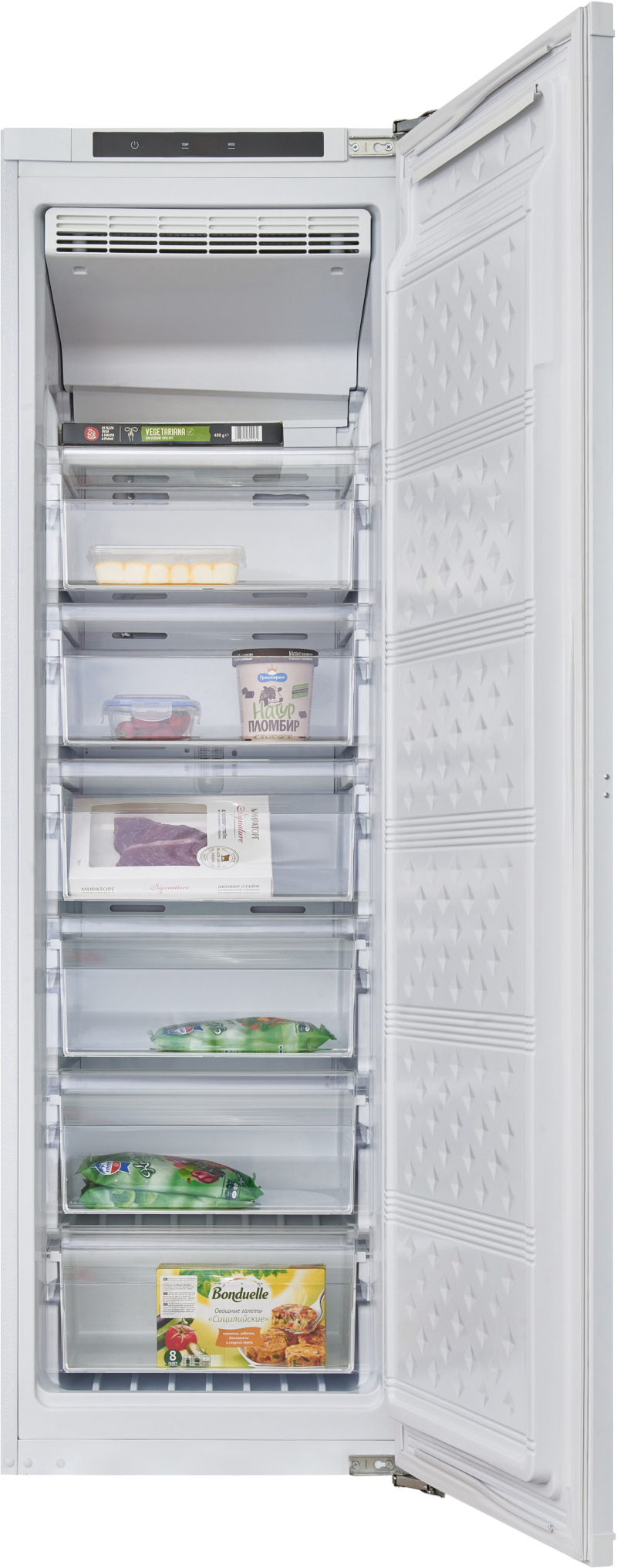 Изображение товара Встраиваемая морозильная камера Ascoli ASF230WBI 54x177x54.5 см белая