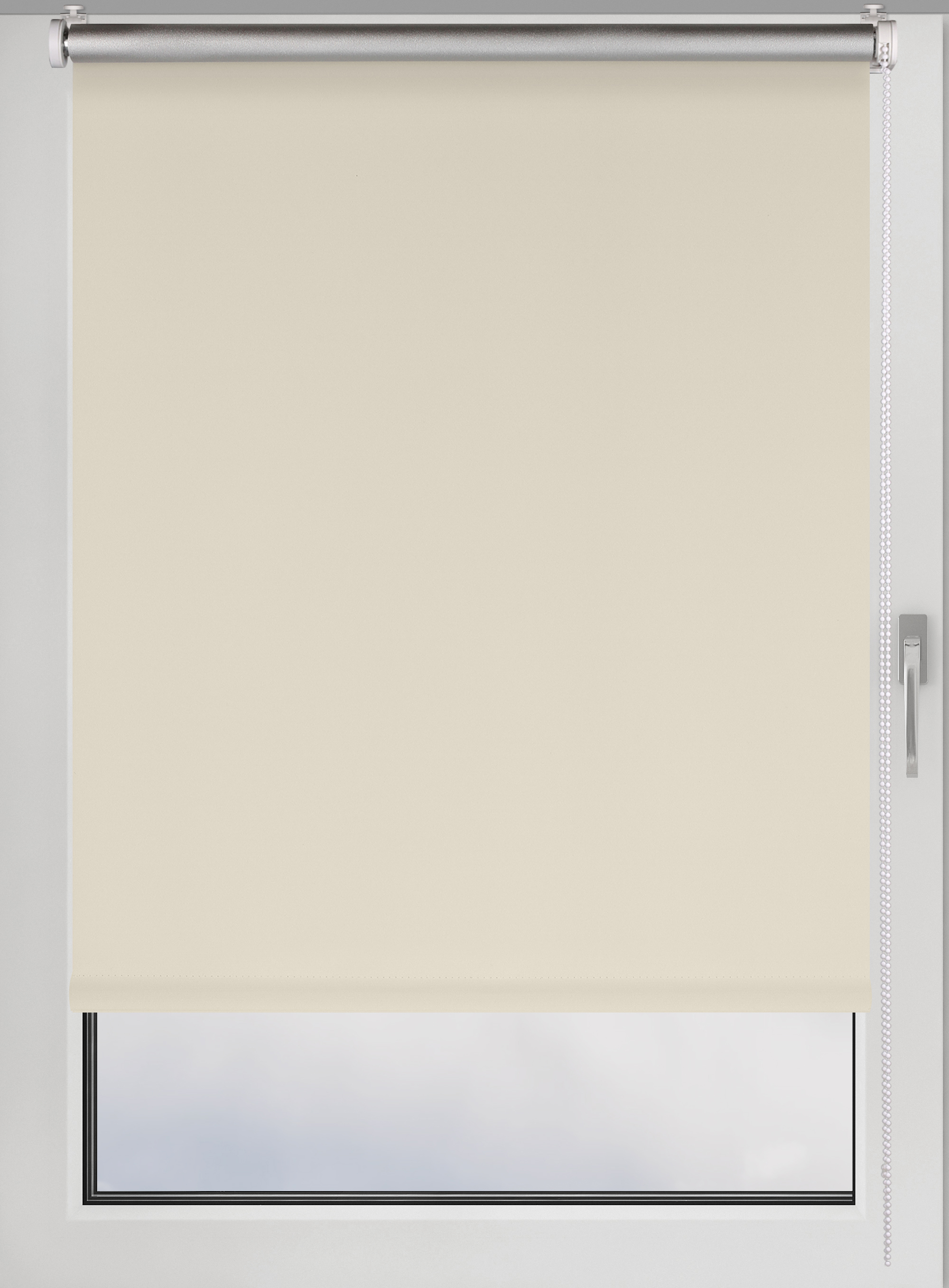 Изображение товара Рулонная штора Blackout Silver 110x250 см светло-бежевая, светонепроницаемая