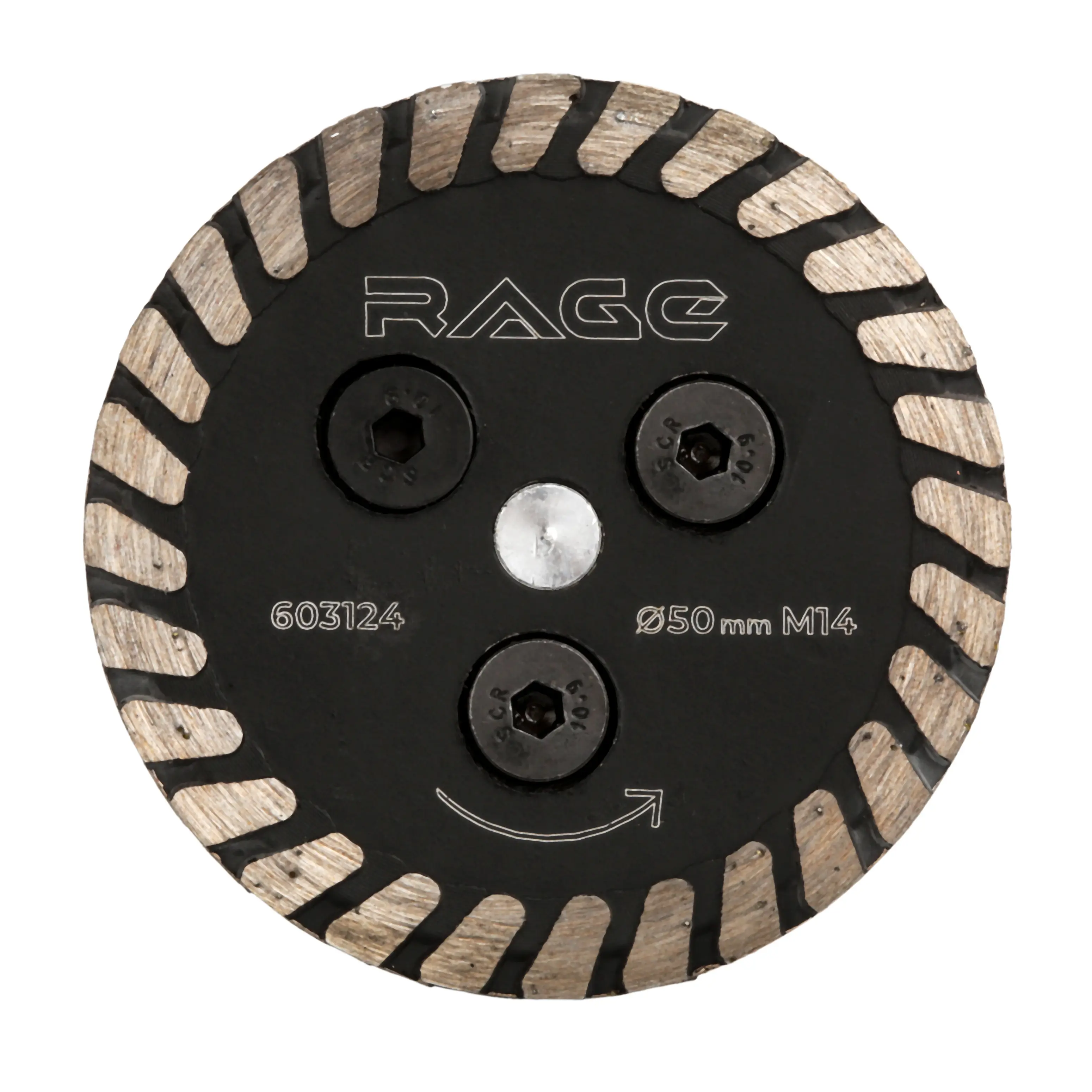 Диск алмазный по бетону и камню Rage 603124 турбо 50xM14x2.4 мм