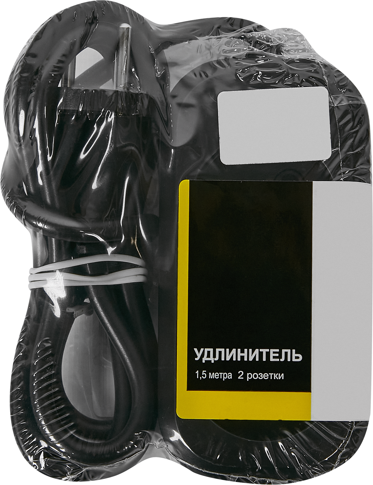 Удлинитель бытовой 2 розетки 2x1.5 без заземления 1.5 м цвет черный - 4