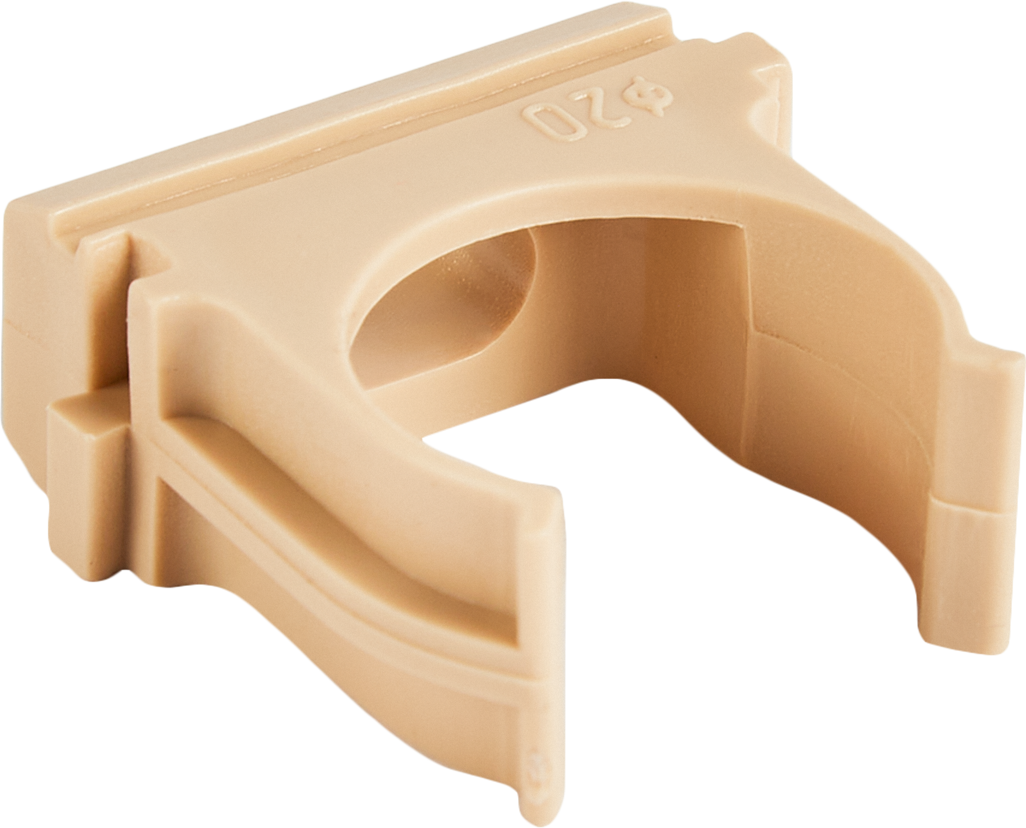 Крепеж-клипса для труб D20 мм цвет сосна 10 шт.