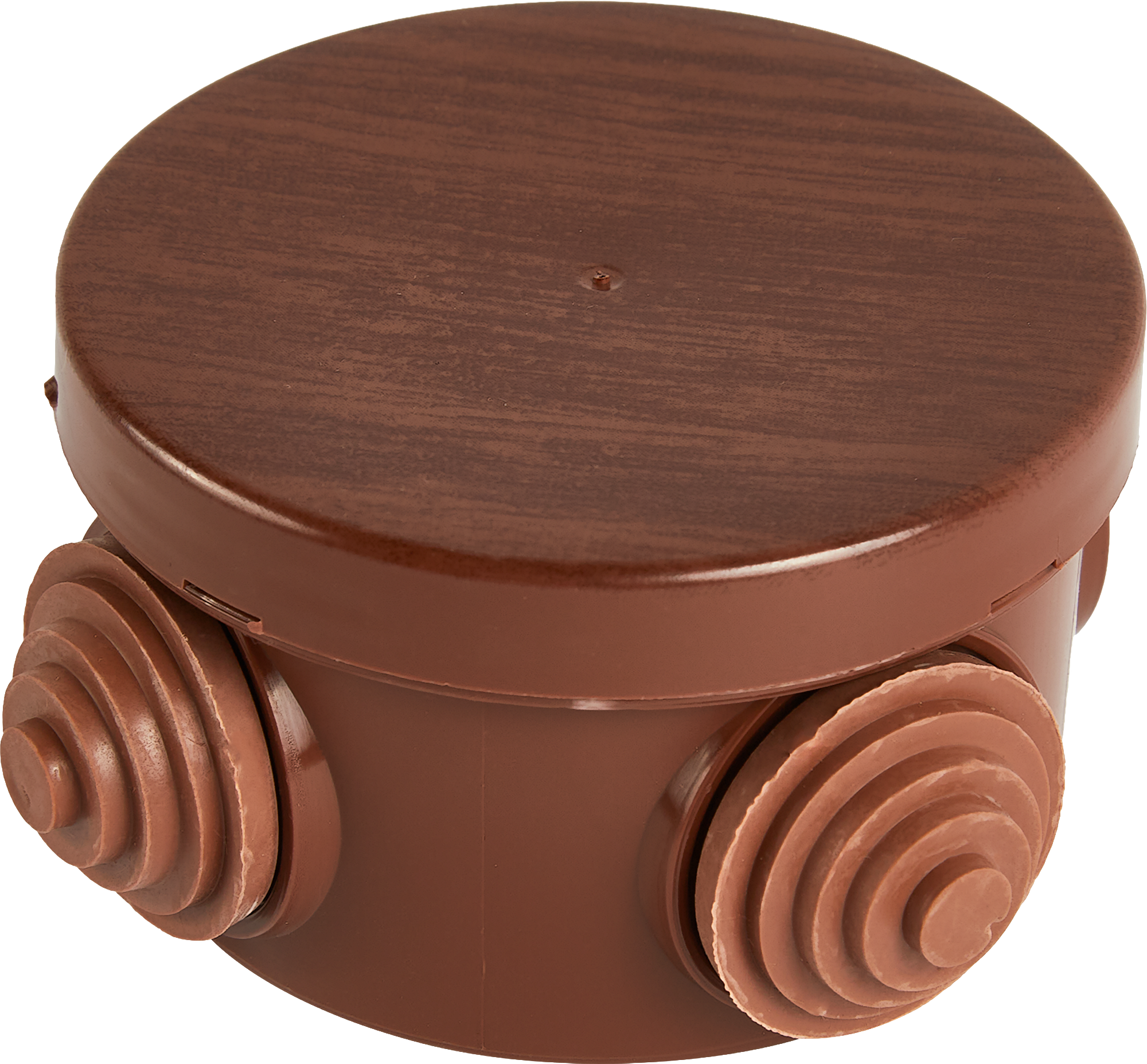 Изображение товара Распределительная коробка открытая TDM D65x40 мм 4 ввода IP54 цвет венге