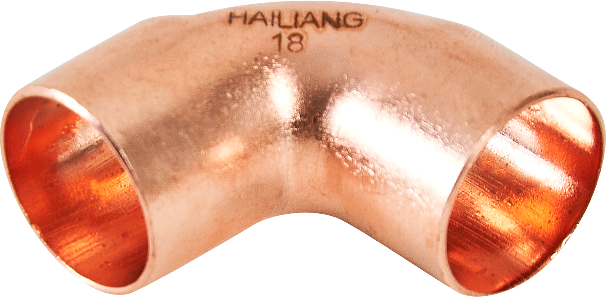 Изображение товара Угол двухраструбный Hailiang для медных труб 90° ø18 мм