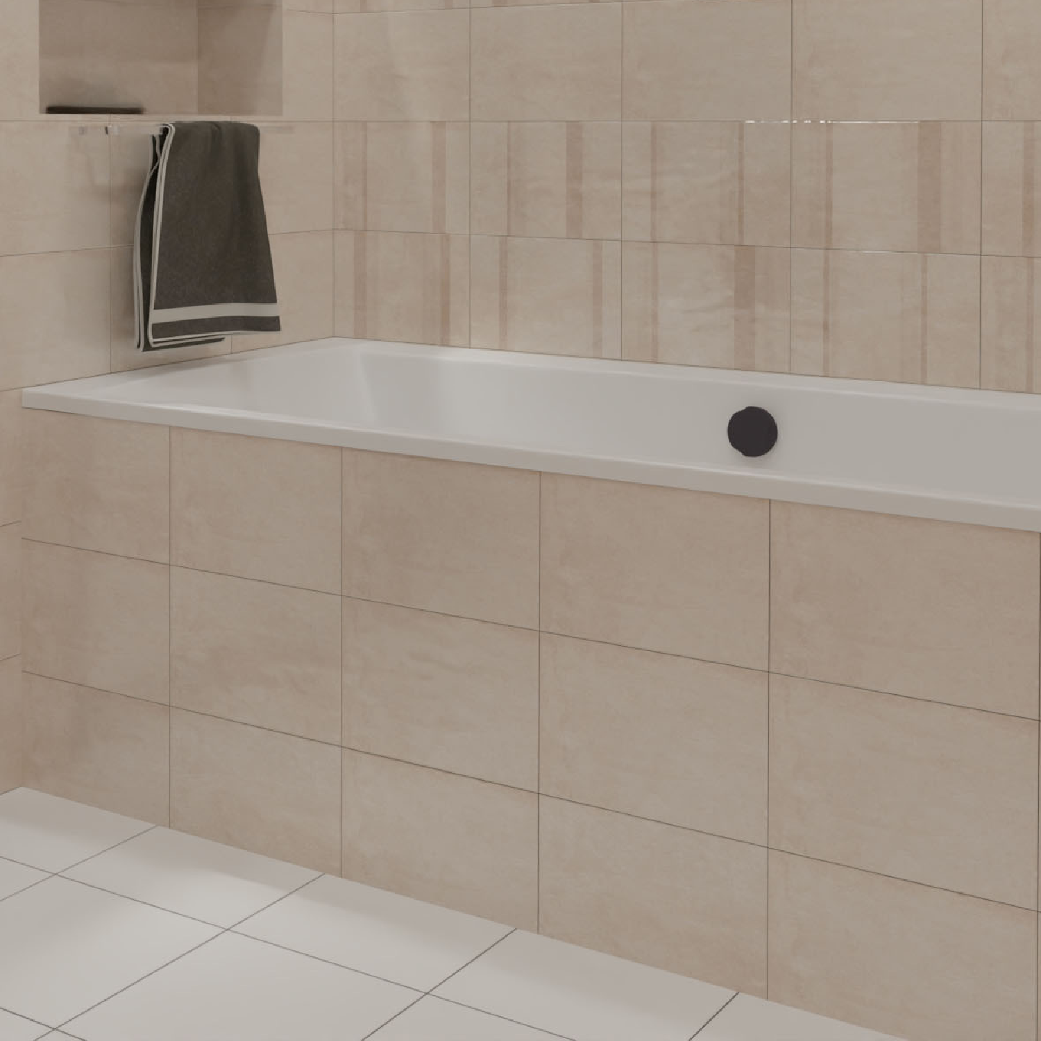 Изображение товара Настенная плитка Нефрит-Керамика Театро 30x20 см бежевый бетон