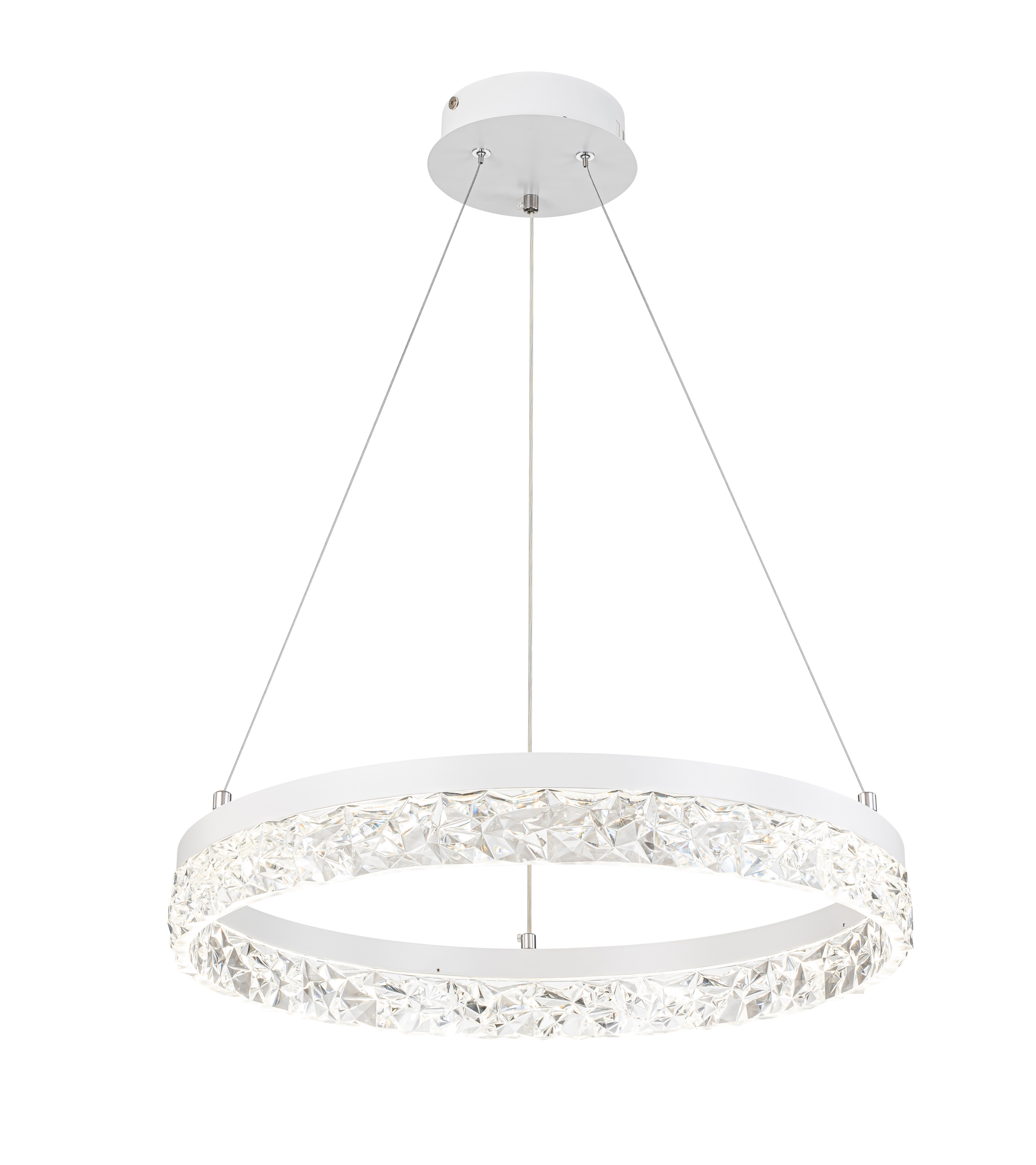 Изображение товара Люстра потолочная ESCADA Glacial с пультом регулировки, белая, 56Вт