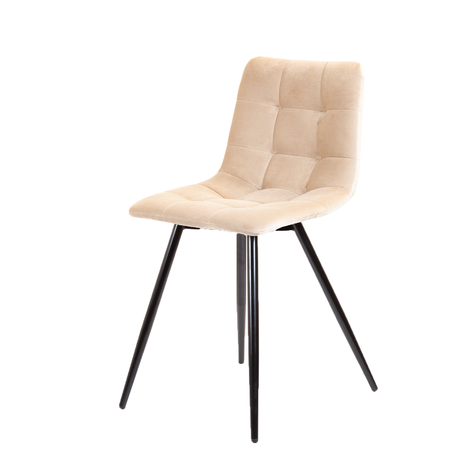 Изображение товара Современный бежевый стул из велюра с металлическими ножками PIXEL-A-02-05-1