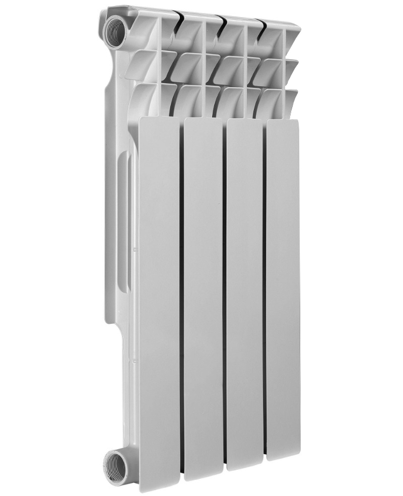 Изображение товара Радиатор Azario Bimetal BM500/80 500 4 секций боковое подключение биметалл белый глянцевый