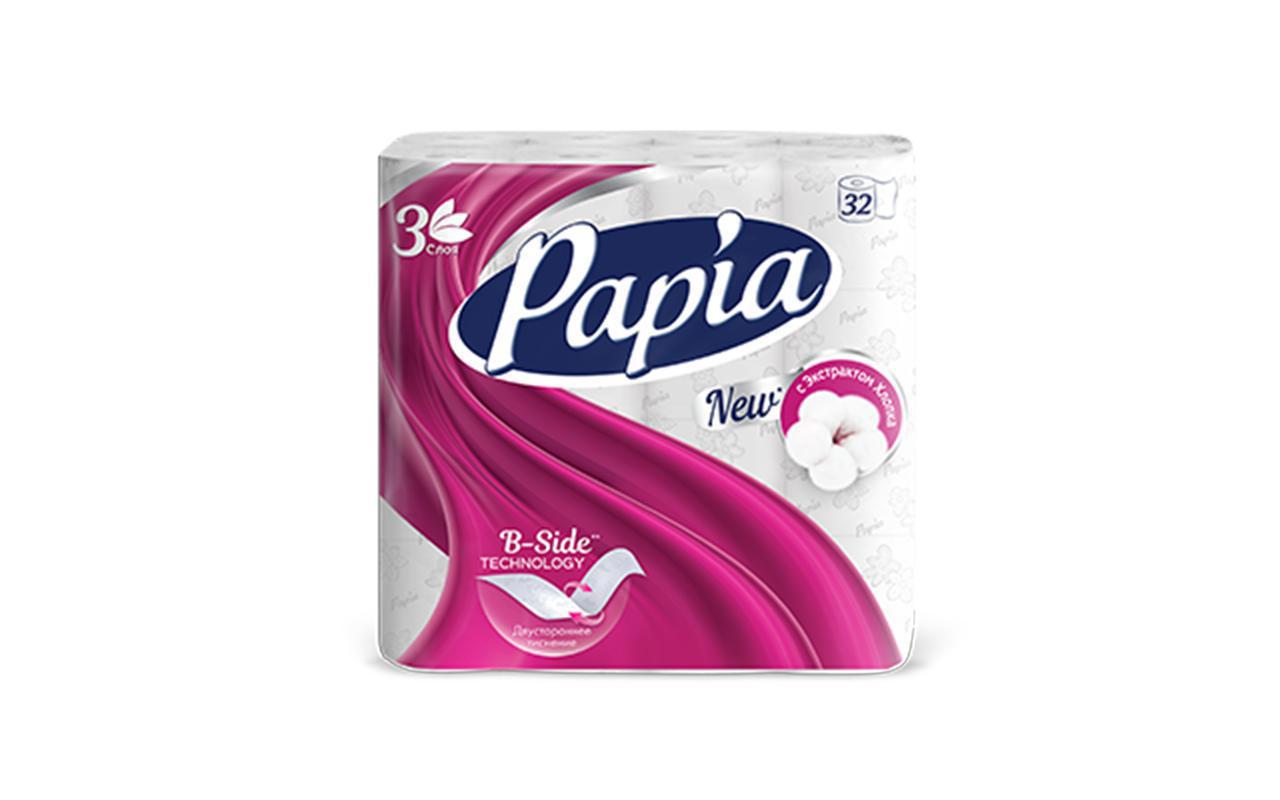 Изображение товара Туалетная бумага PAPIA 34043, 32 шт Изображение товара Туалетная бумага PAPIA 34043, 32 шт