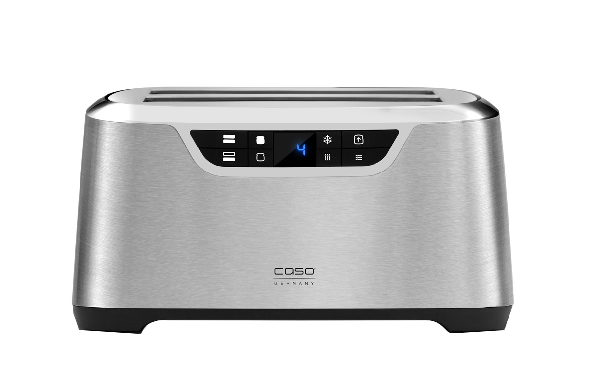 Изображение товара Тостер Caso T4 из нержавеющей стали с ЖК дисплеем и функциями размораживания