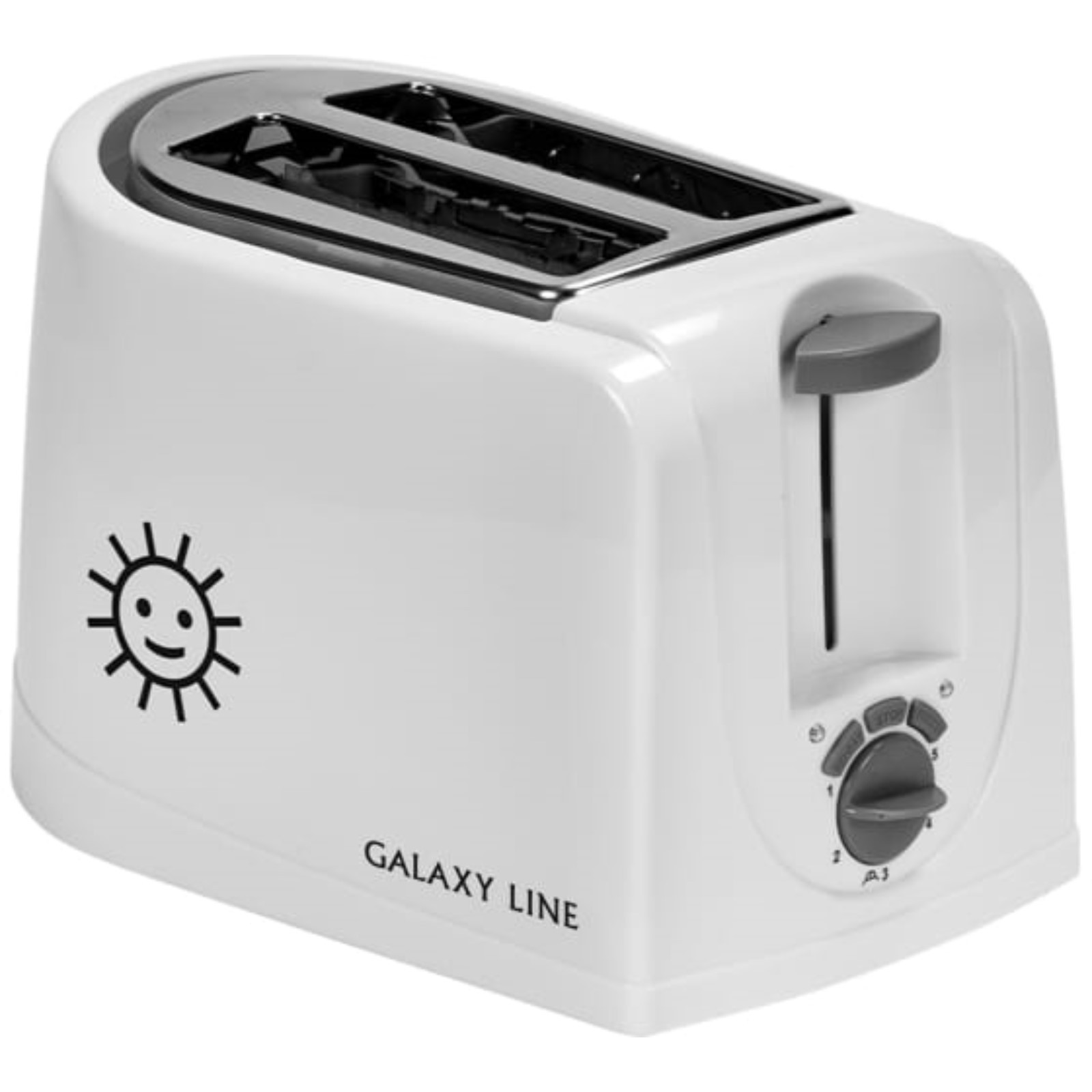 Изображение товара Тостер Galaxy 2900 850 Вт 5 режимов 2 тоста металлик белый